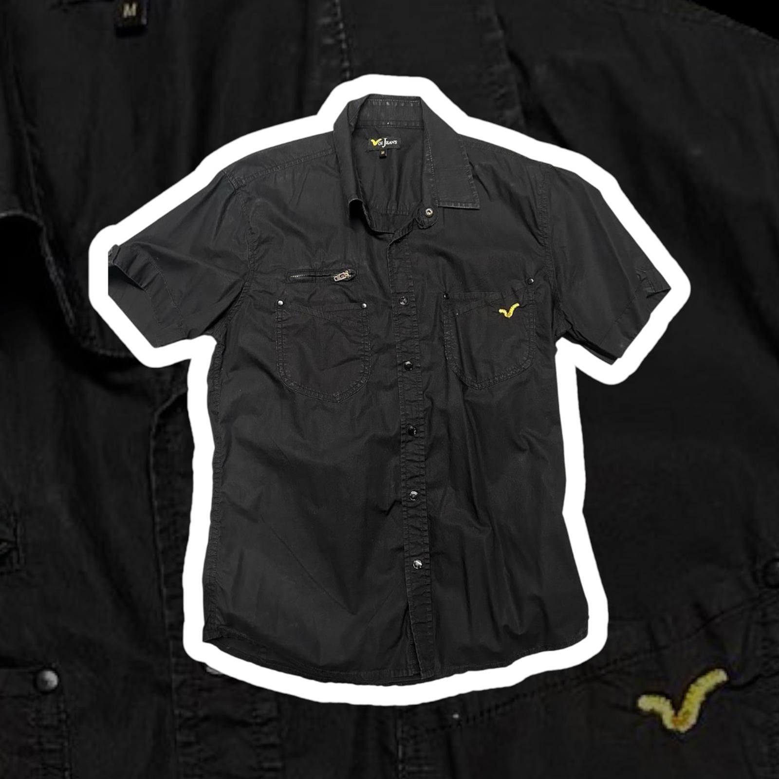 Designer Stylish Black Short-Sleeve Shirt by Vol Jeans - Medium Size US M / EU 48-50 / 2 - 1 Thumbnail