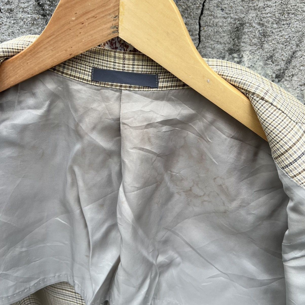 Burberry “BURBERRY” WOOL & SILK YELLOW BLAZER Size 42R - 13 Thumbnail