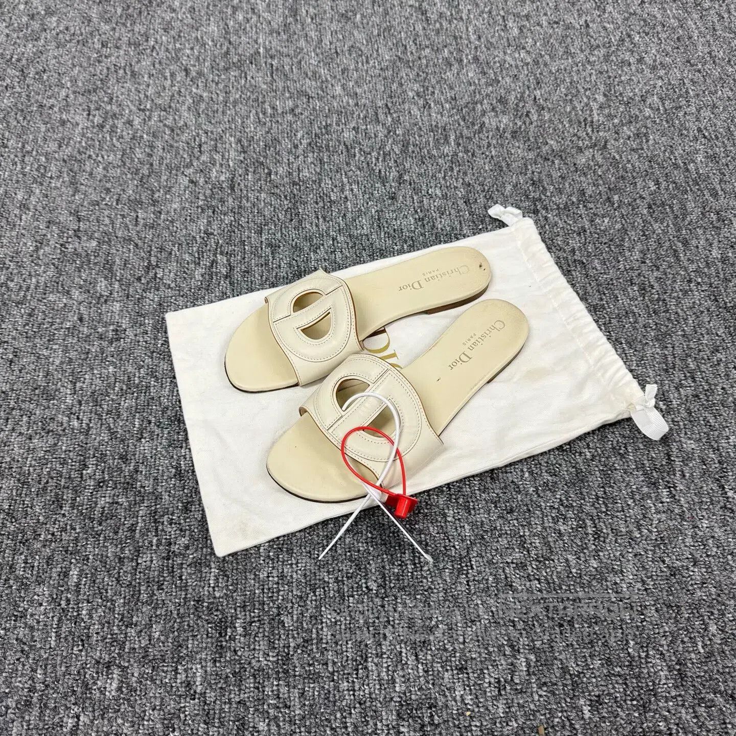 Dior Dior Beige CD logo; straight-toe sandals| Size US 6.5 / IT 36.5 - 1 Thumbnail
