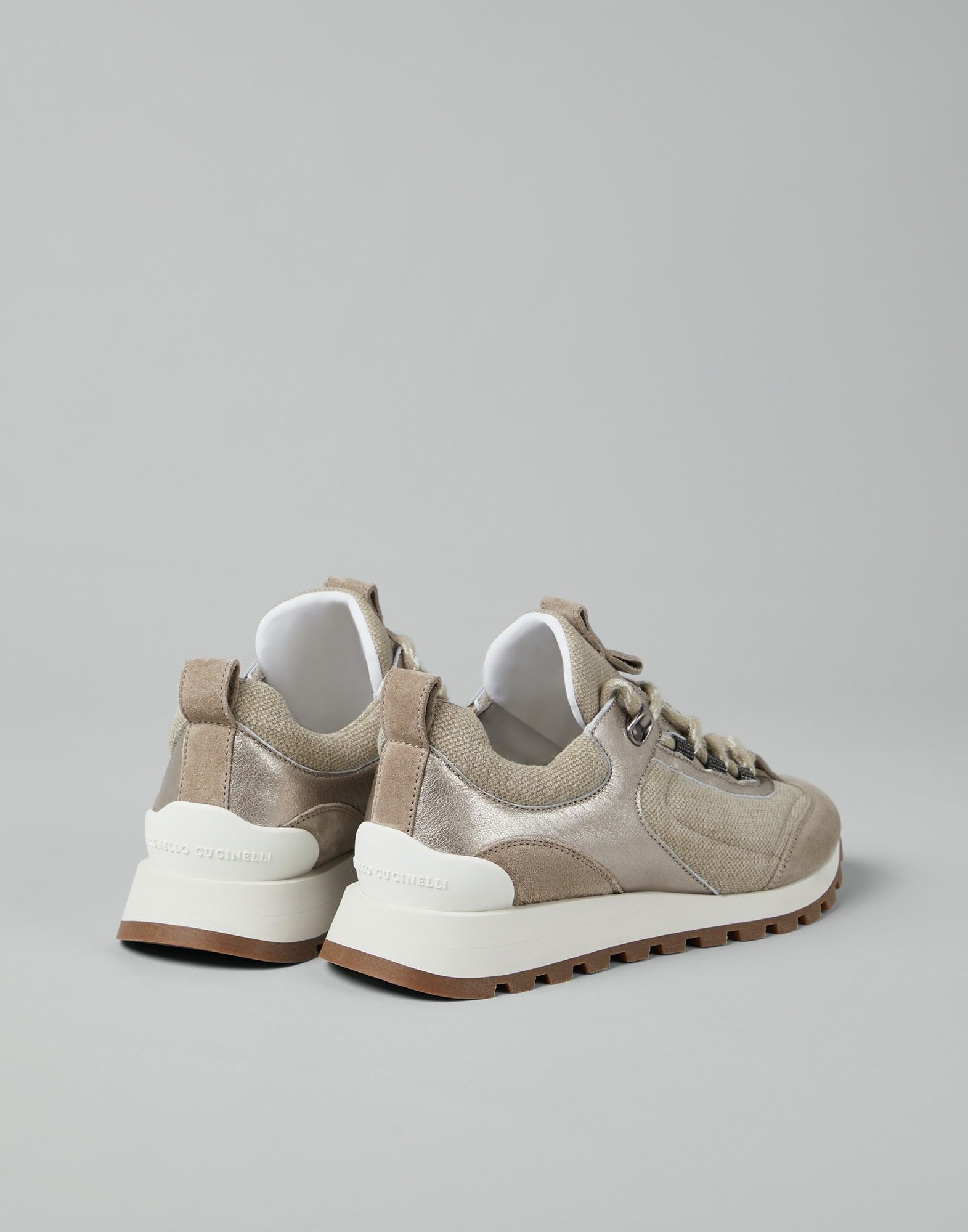 Brunello Cucinelli o1w1db10825 Pair Of Sneakers in Natural Beige Size US 9 / IT 39 - 4 Thumbnail