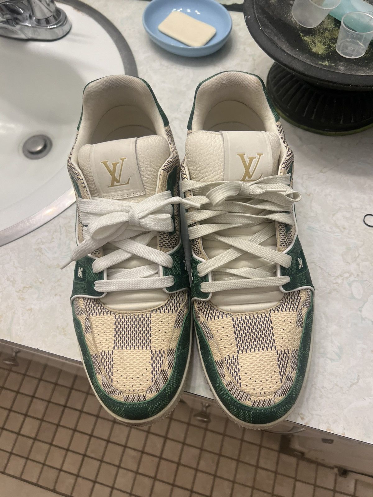 Louis Vuitton Louis Vuitton Damier Low Trainers Size US 11 / EU 44 - 1 Thumbnail