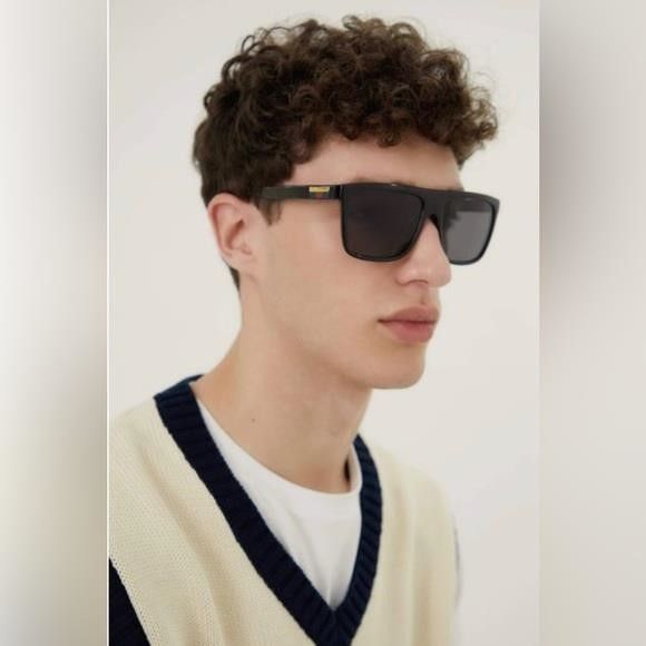 Gucci New - GUCCI Grey Rectangular Men's Sunglasses GG0746S 001 5 Size ONE SIZE - 12 Thumbnail