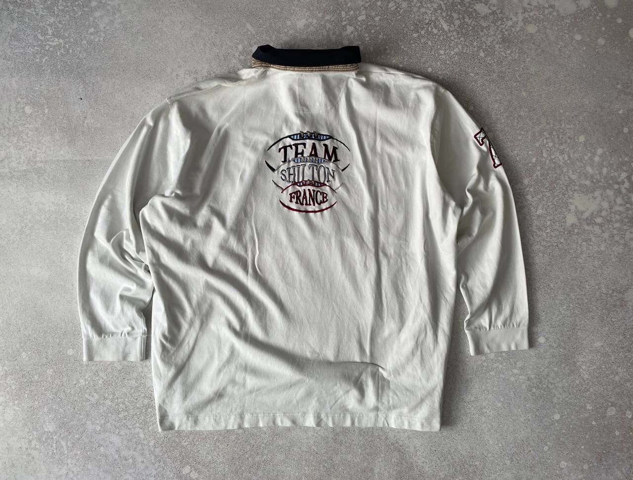 Vintage Vintage Shilton Team France #7 Rugby Long Sleeve Big Logo Size US XL / EU 56 / 4 - 1 Thumbnail