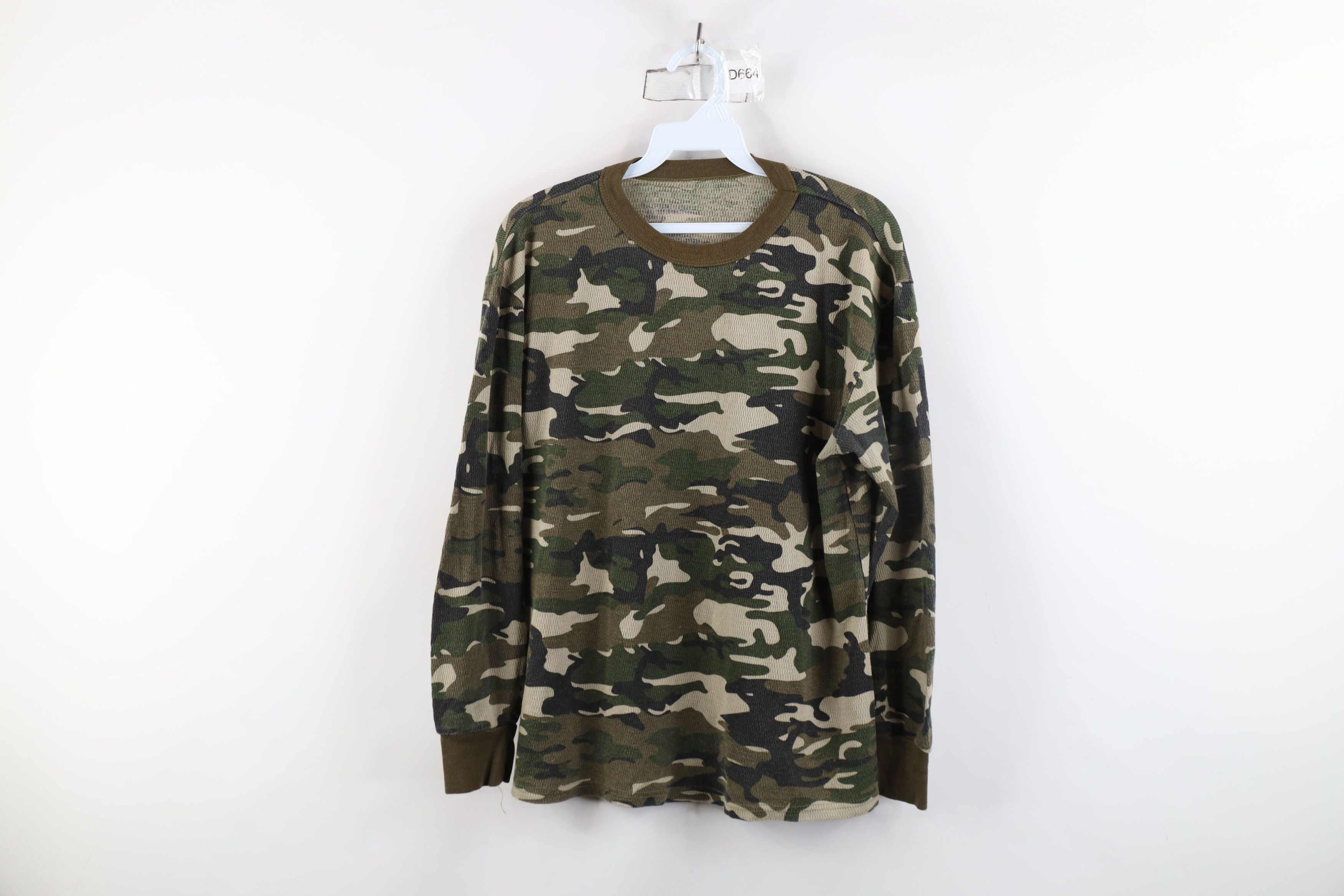 Vintage Vintage 90s Y2K Streetwear Waffle Knit Long Sleeve T-Shirt Size US S / EU 44-46 / 1 - 1 Thumbnail