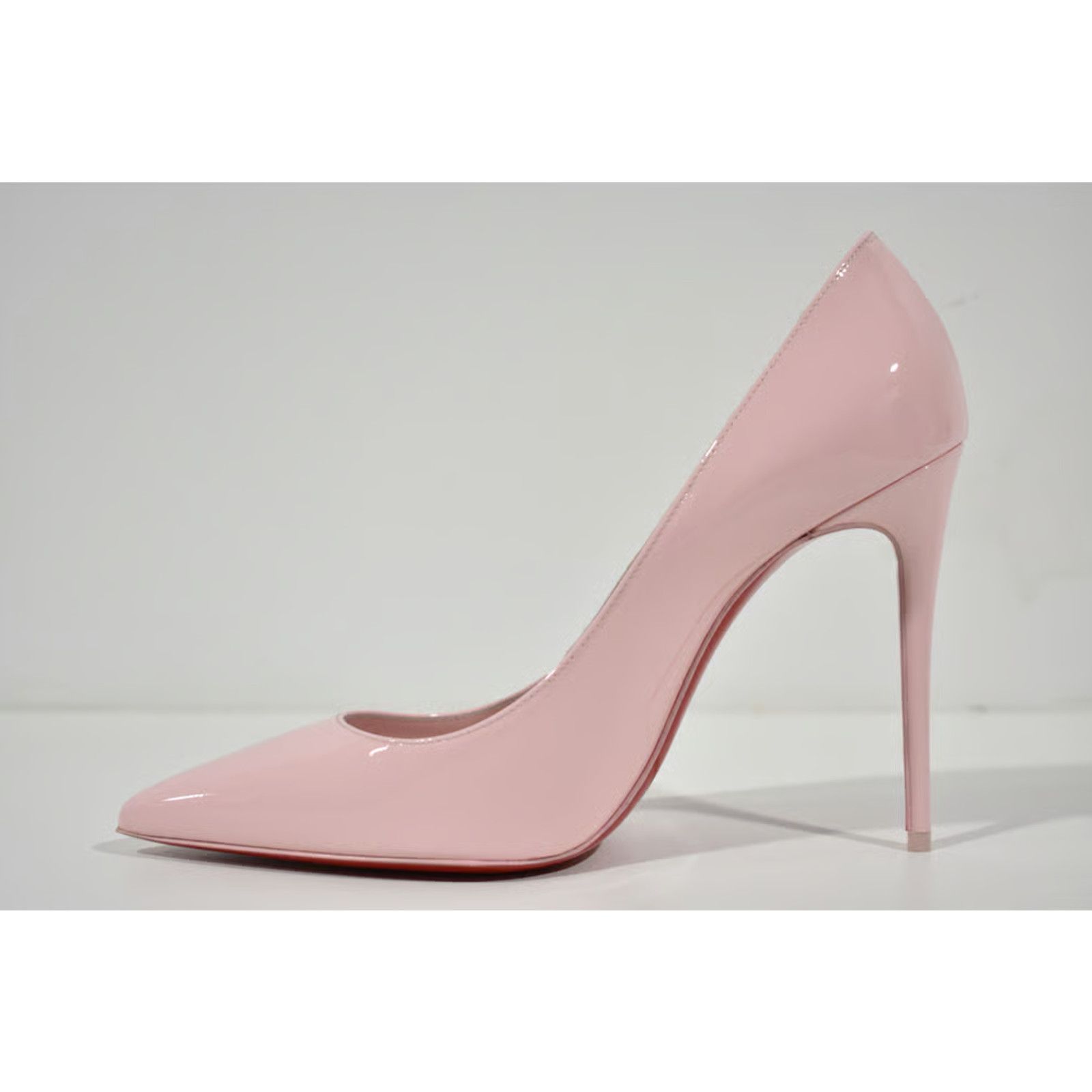 Christian Louboutin Kate 100 Poupee Pink Patent Leather Pointed Toe Heel Pump 35 Size US 5 / IT 35 - 11 Thumbnail