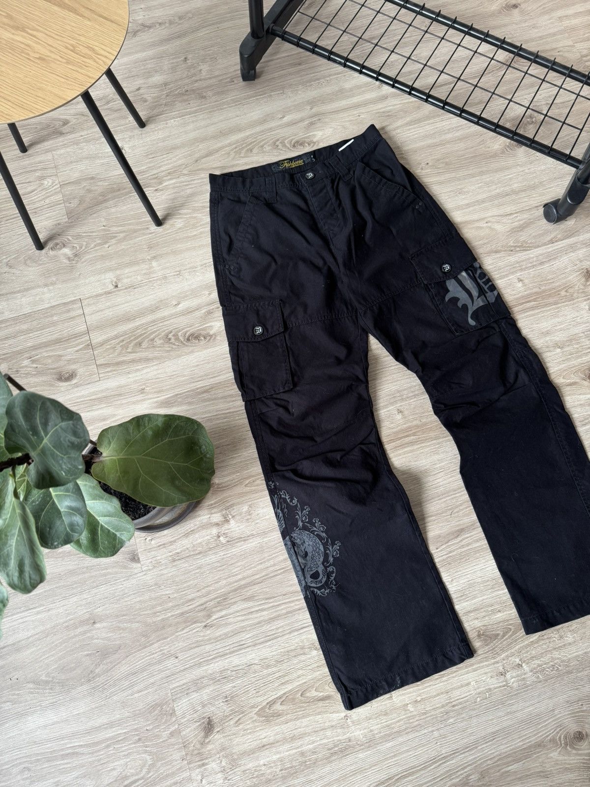 Other Vintage Y2K Fishbone Japanese Cargo Pants Size US 32 / EU 48 - 2 Thumbnail