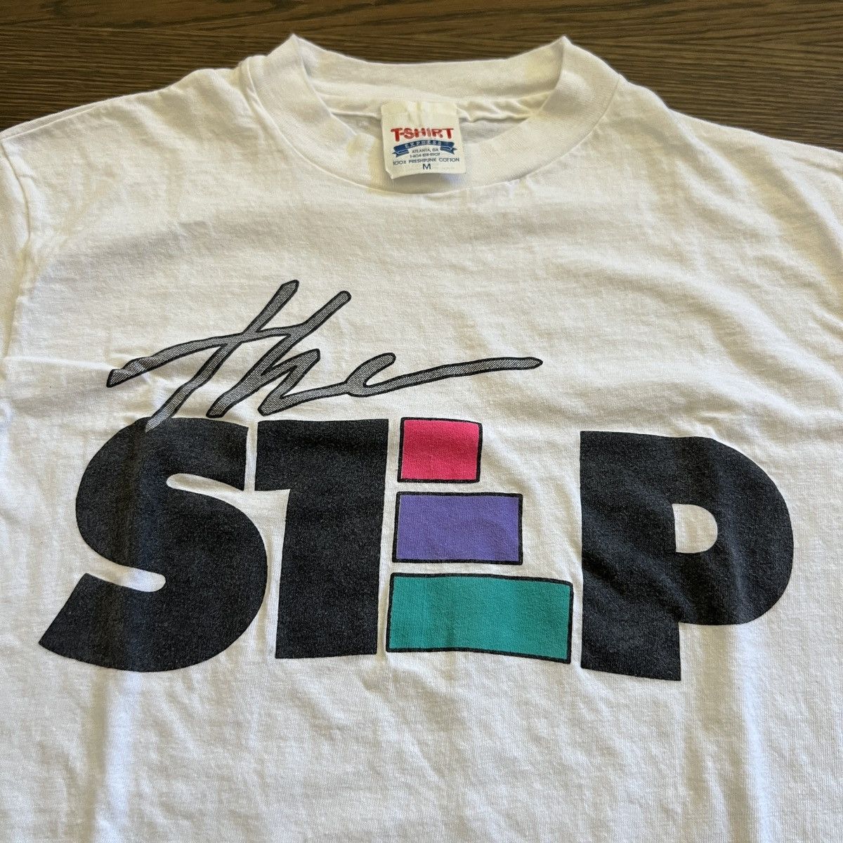 Vintage Vintage 90s The Step gym exercise single stitch shirt Size US M / EU 48-50 / 2 - 2 Thumbnail