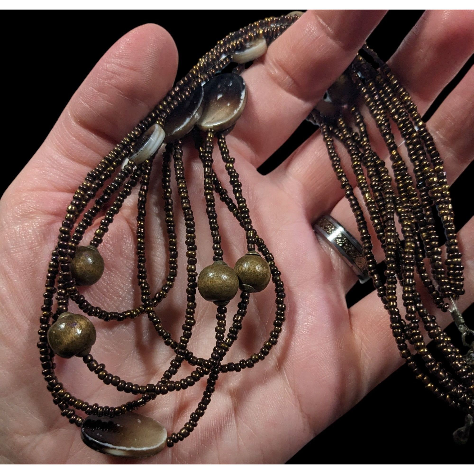 Other Bohemian Retro Multilayer Glass And Shell Beaded Necklace Size ONE SIZE - 7 Thumbnail