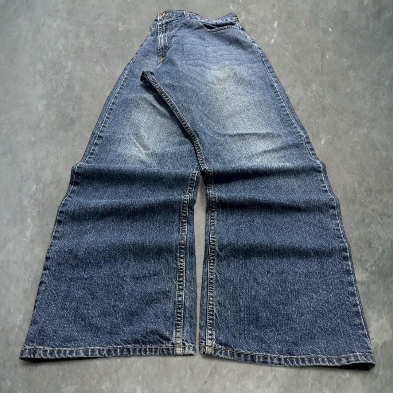 Vintage Crazy Vintage Y2K 2000s Baggy Streetwear Grunge Dark Wash Denim Jeans! Size US 36 / EU 52 - 3 Thumbnail