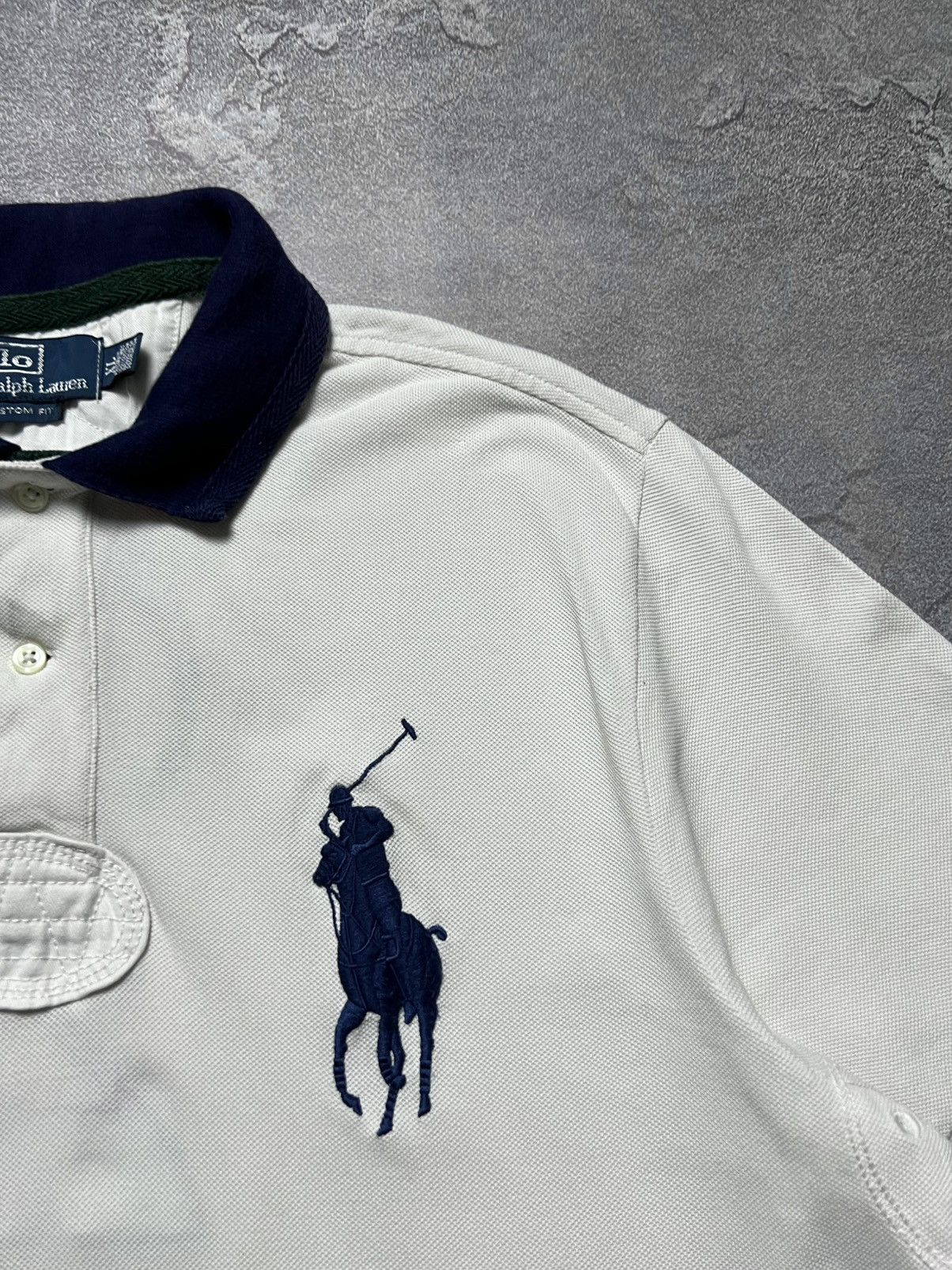 Polo Ralph Lauren 90x Vintage Ralph Lauren T-Shirt Chief Keef Big Pony Striped Size US XL / EU 56 / 4 - 6 Thumbnail