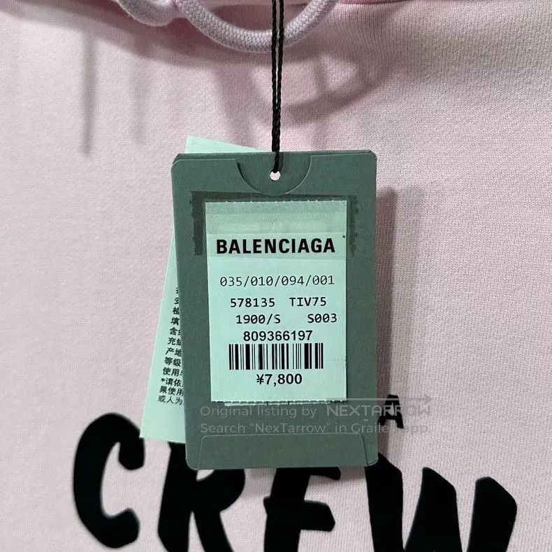 Balenciaga Balenciaga Pink Crew Hoodie Sweatshirt. Size US S / EU 44-46 / 1 - 7 Thumbnail