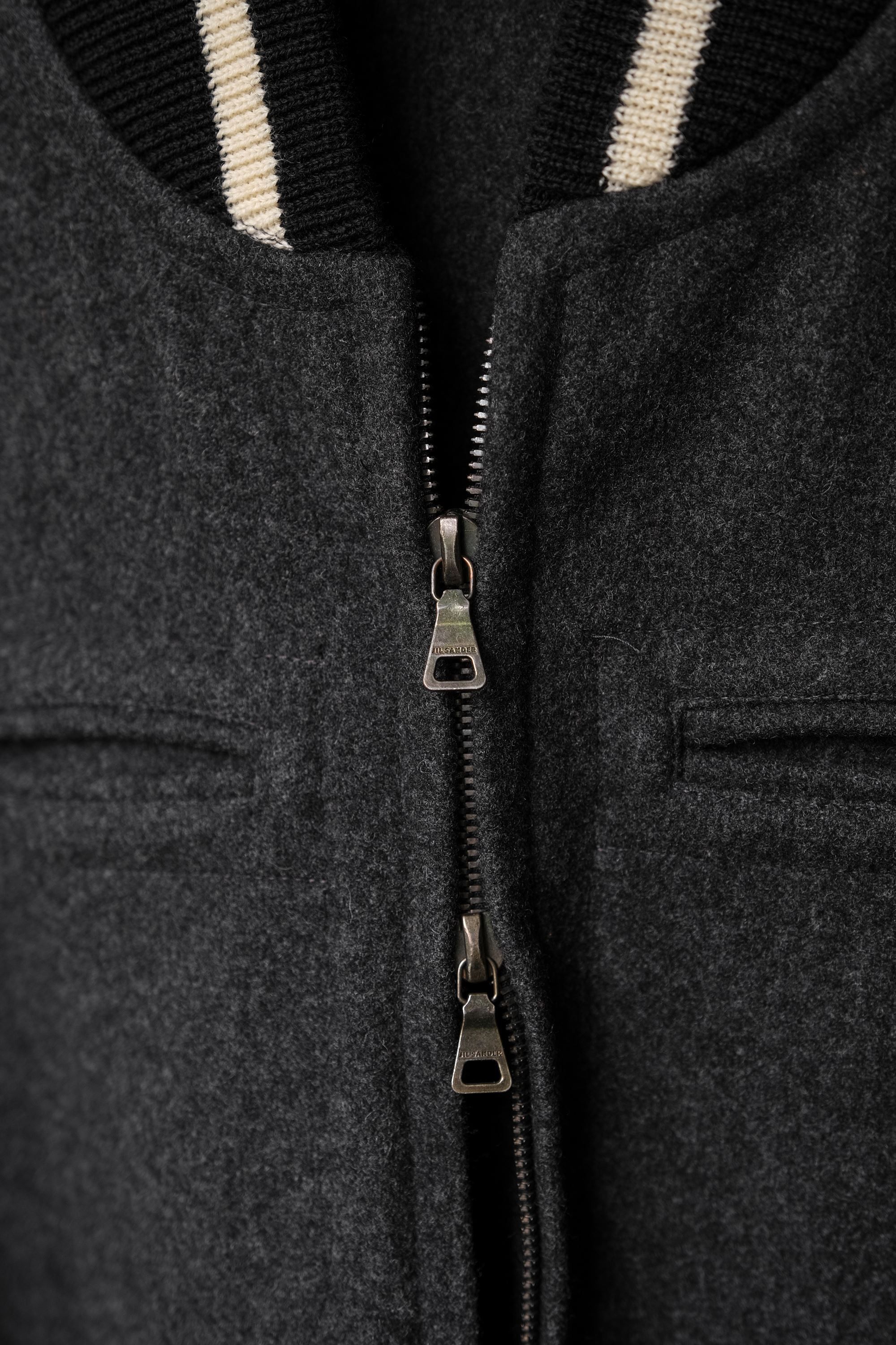 Jil Sander JIL SANDER 2000’s Wool Varsity Jacket riri Zipper Size S / US 4 / IT 40 - 4 Thumbnail