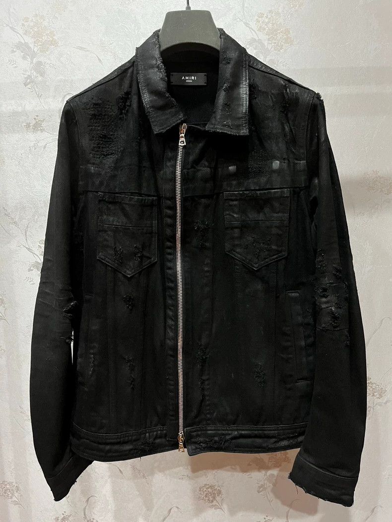 Amiri Amiri 15fw brush wax to destroy denim jacket 2501-Nextarrow Size US M / EU 48-50 / 2 - 1 Thumbnail