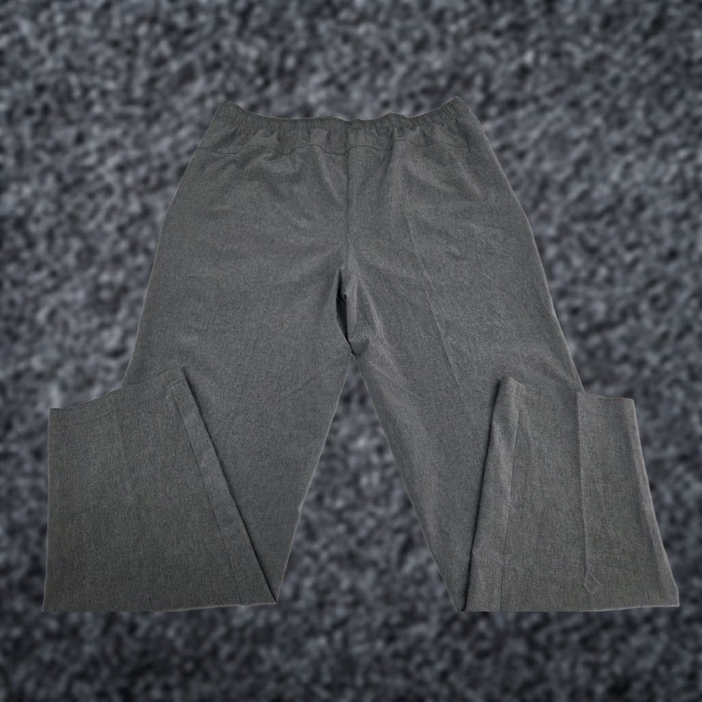 Vintage DSG Mens Performance Grey Pants Lightweight Drawstring Zip Pckt 33 L Adult Regular Gray Solid Chino Athleisure Sports Size US 33 - 1 Thumbnail
