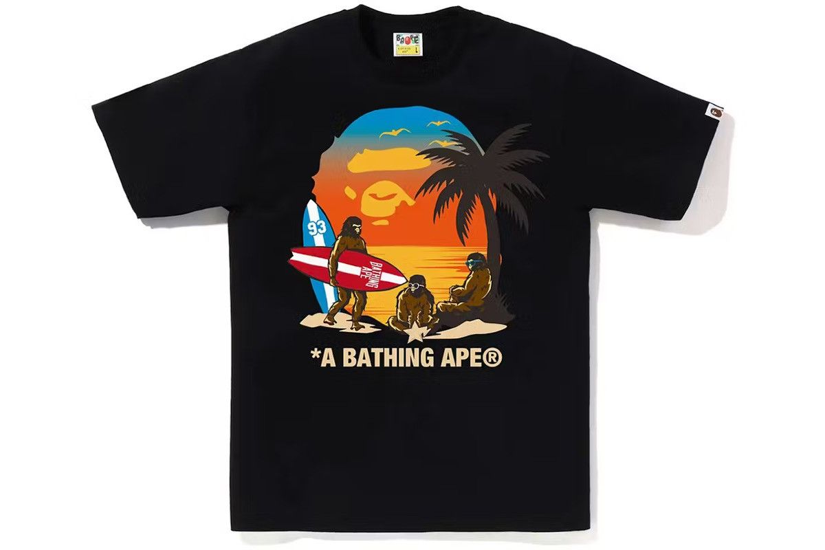 Bape BAPE Sunset Beach Ape Head Tee Black Size US S / EU 44-46 / 1 - 2 Thumbnail
