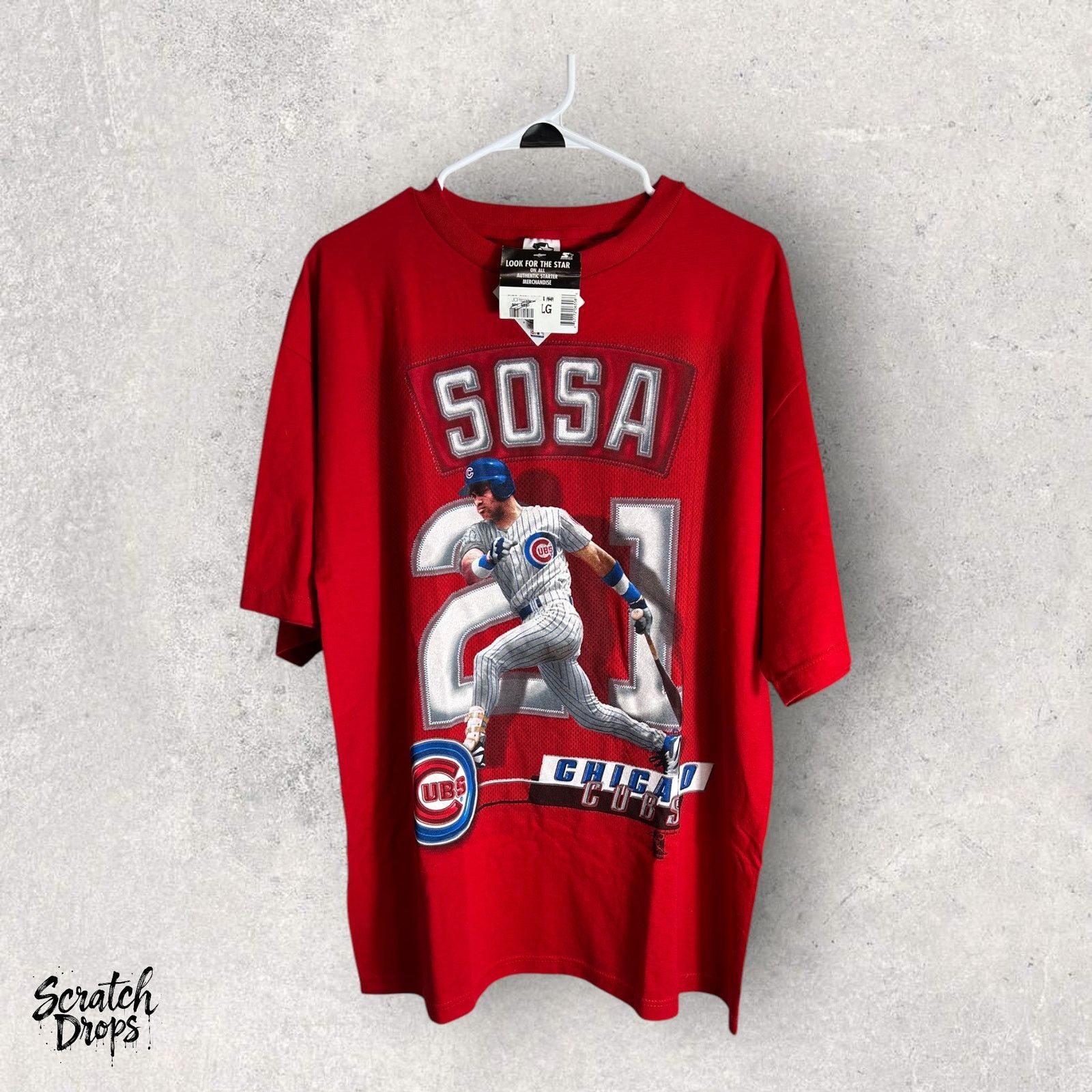 Starter Vintage NWT 90s Starter MLB Sammy Sosa Chicago Cubs AOP 1999 Size US L / EU 52-54 / 3 - 1 Thumbnail