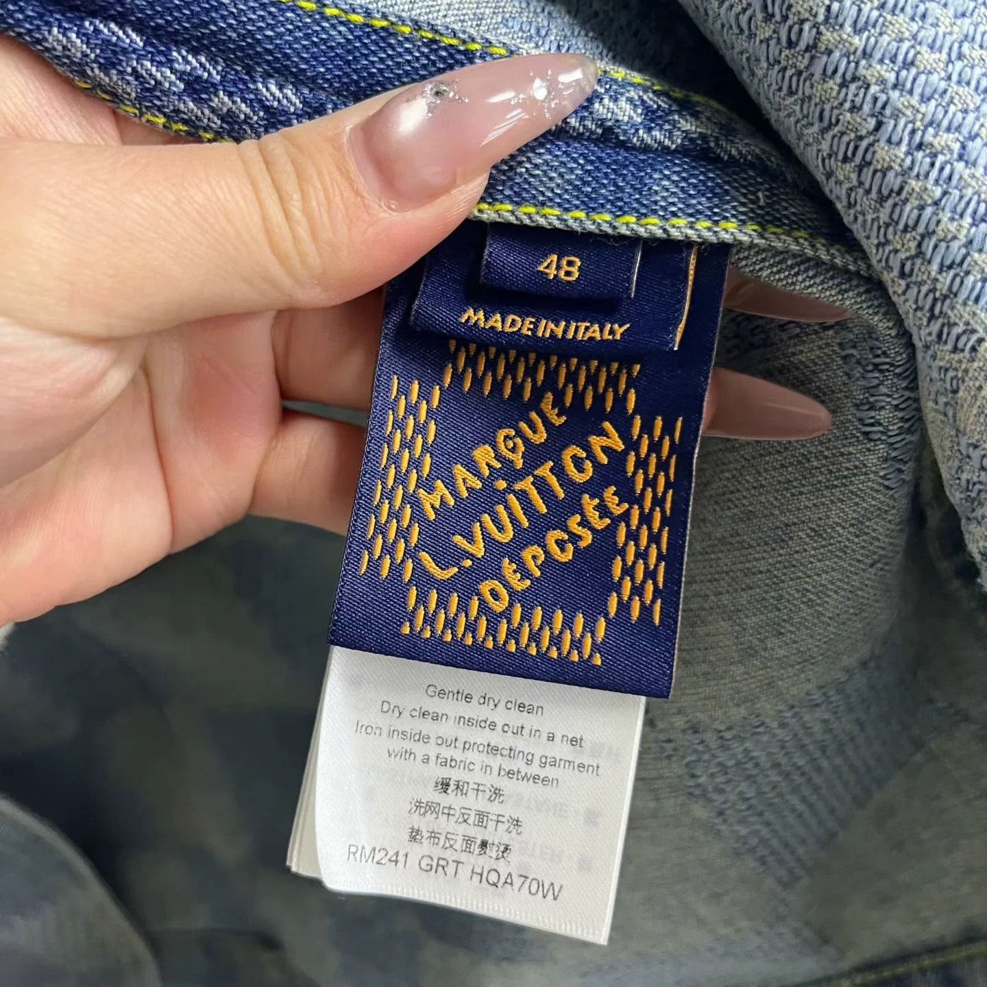 Louis Vuitton Louis Vuitton Blue Check Denim Jacket Size US M / EU 48-50 / 2 - 2 Thumbnail