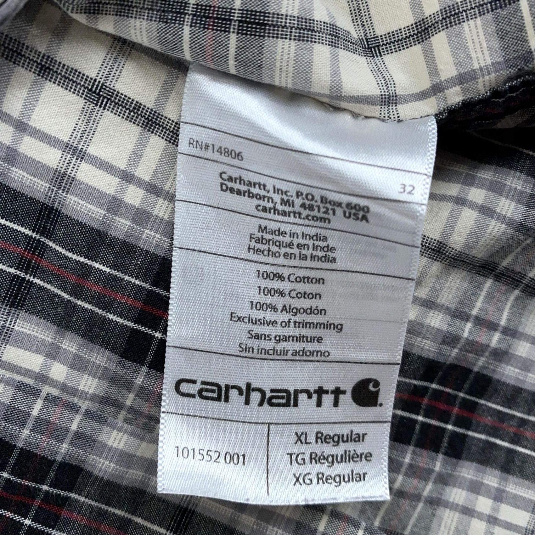 Carhartt Carhartt Plaid Button Down Short Sleeve Shirt XL Relaxed Fit Work Size US XL / EU 56 / 4 - 8 Thumbnail