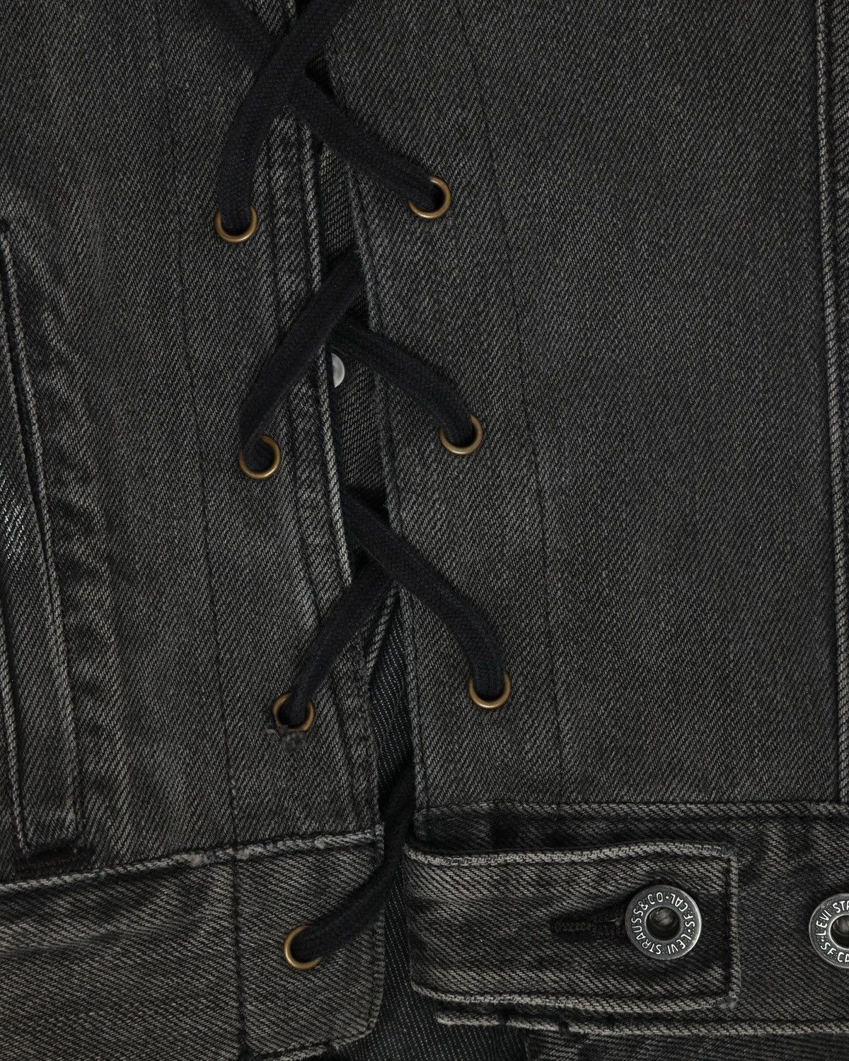 Japanese Brand Levis x vertgarments natural faded skull lace up jacket Size US S / EU 44-46 / 1 - 4 Thumbnail