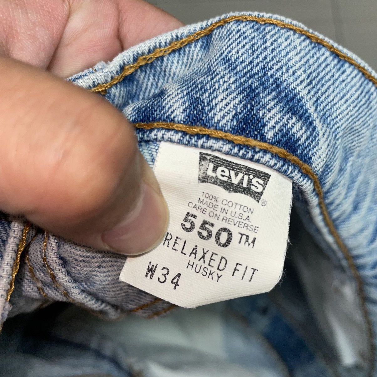 Levi's Levi’s 550 Orange Tab Denim Made in USA Husky fit Size US 32 / EU 48 - 3 Thumbnail