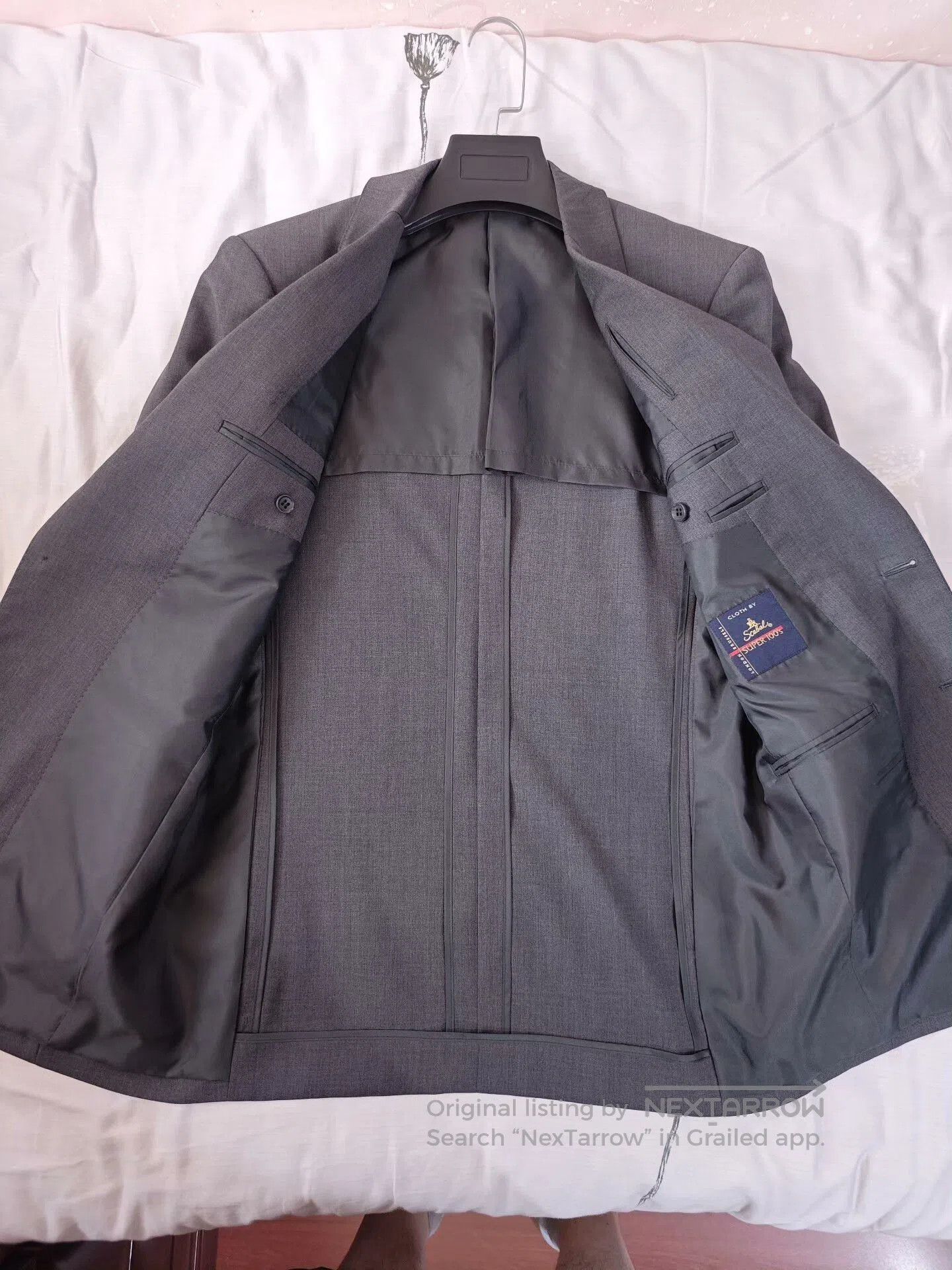 SCABAL SCABAL Gray Custom Wool Suit. Size US M / EU 48-50 / 2 - 6 Thumbnail