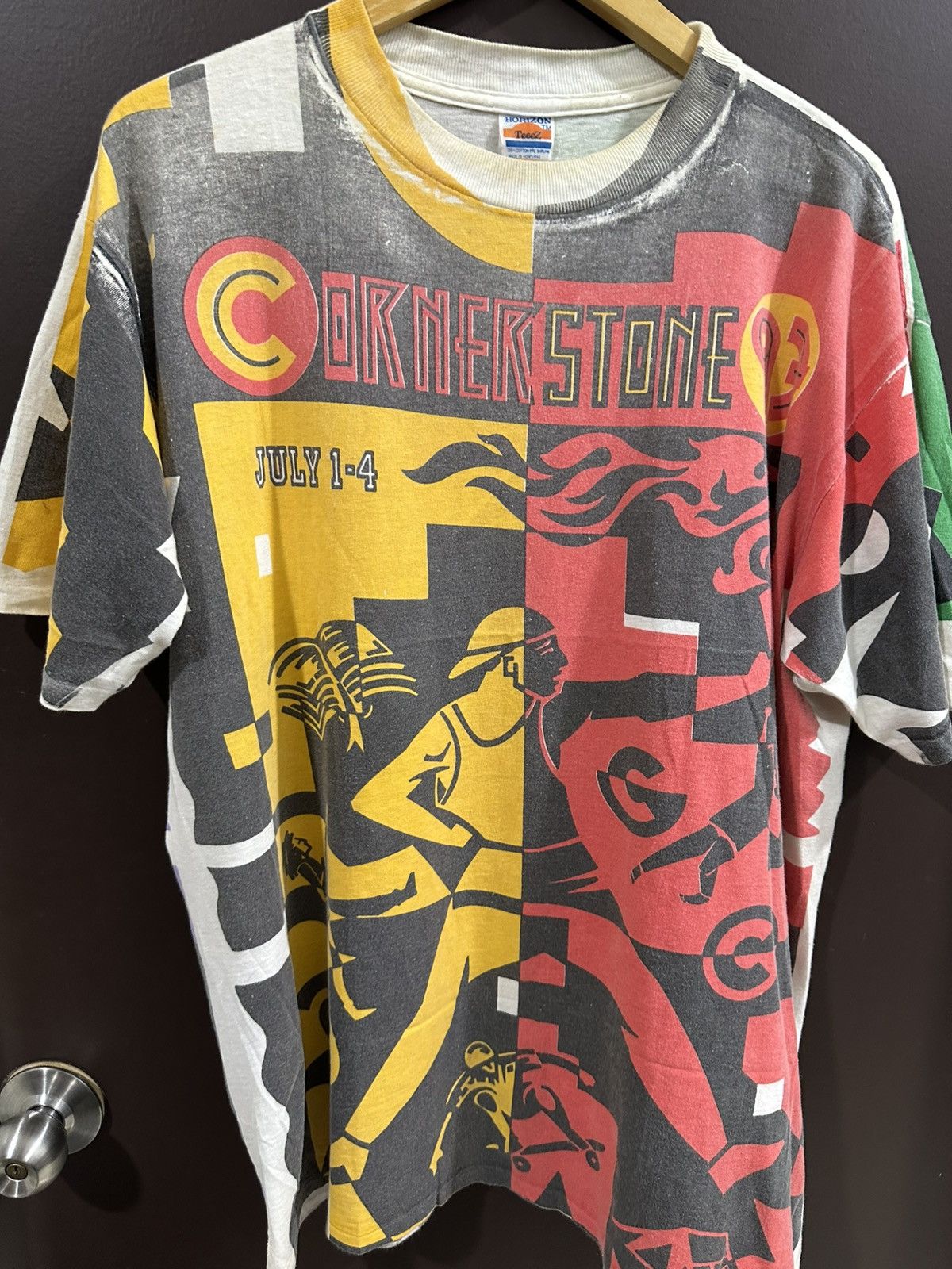 Band Tees × Vintage Vintage 1993 Corner Stones Festival AOP Shirt Size US XL / EU 56 / 4 - 7 Thumbnail