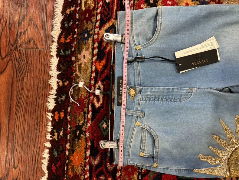 Versace Versace Light blue denim jacket Size 26" / US 2 / IT 38 - 3 Thumbnail