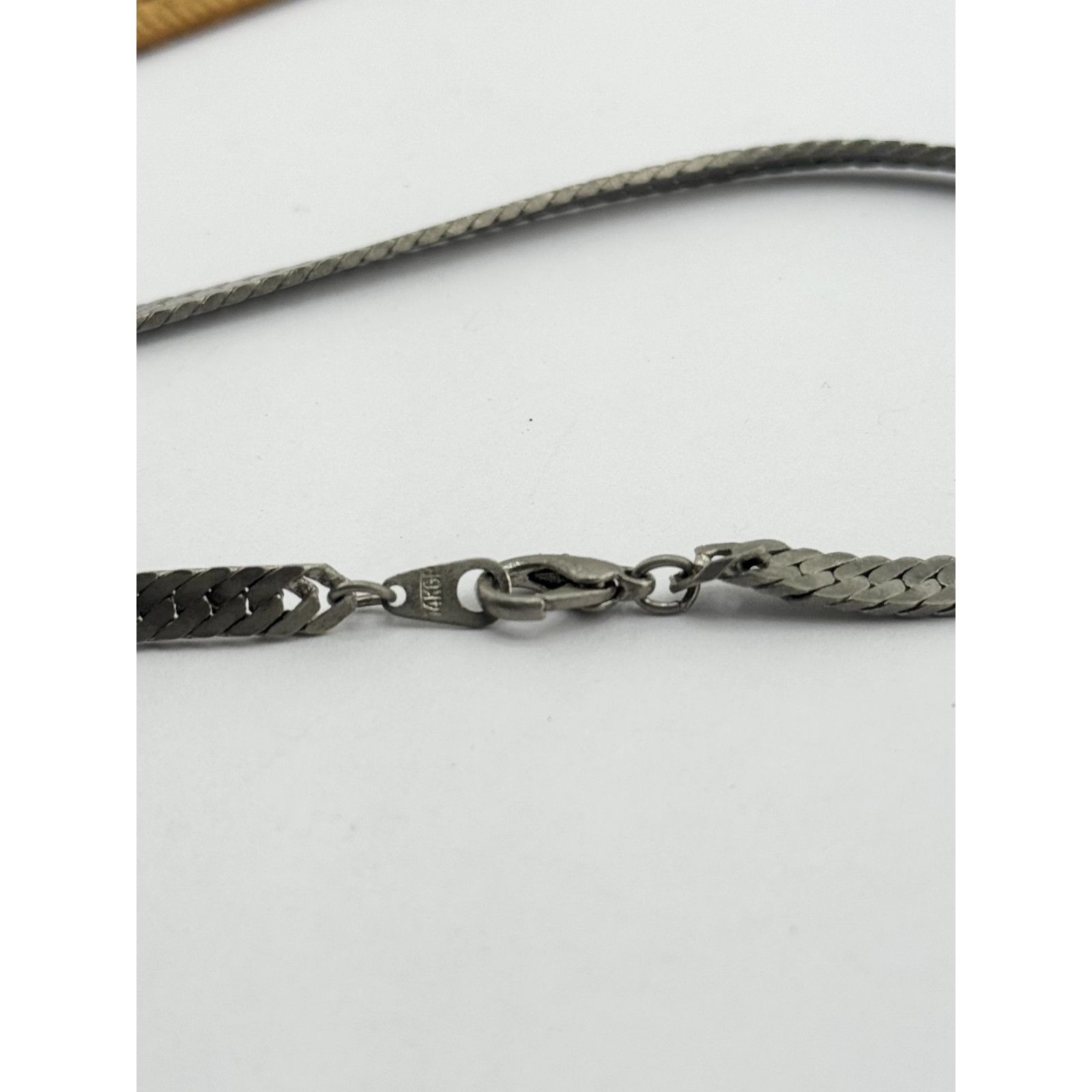 Vintage Vintage silver tone 14k GP herringbone chain necklace Size ONE SIZE - 4 Thumbnail