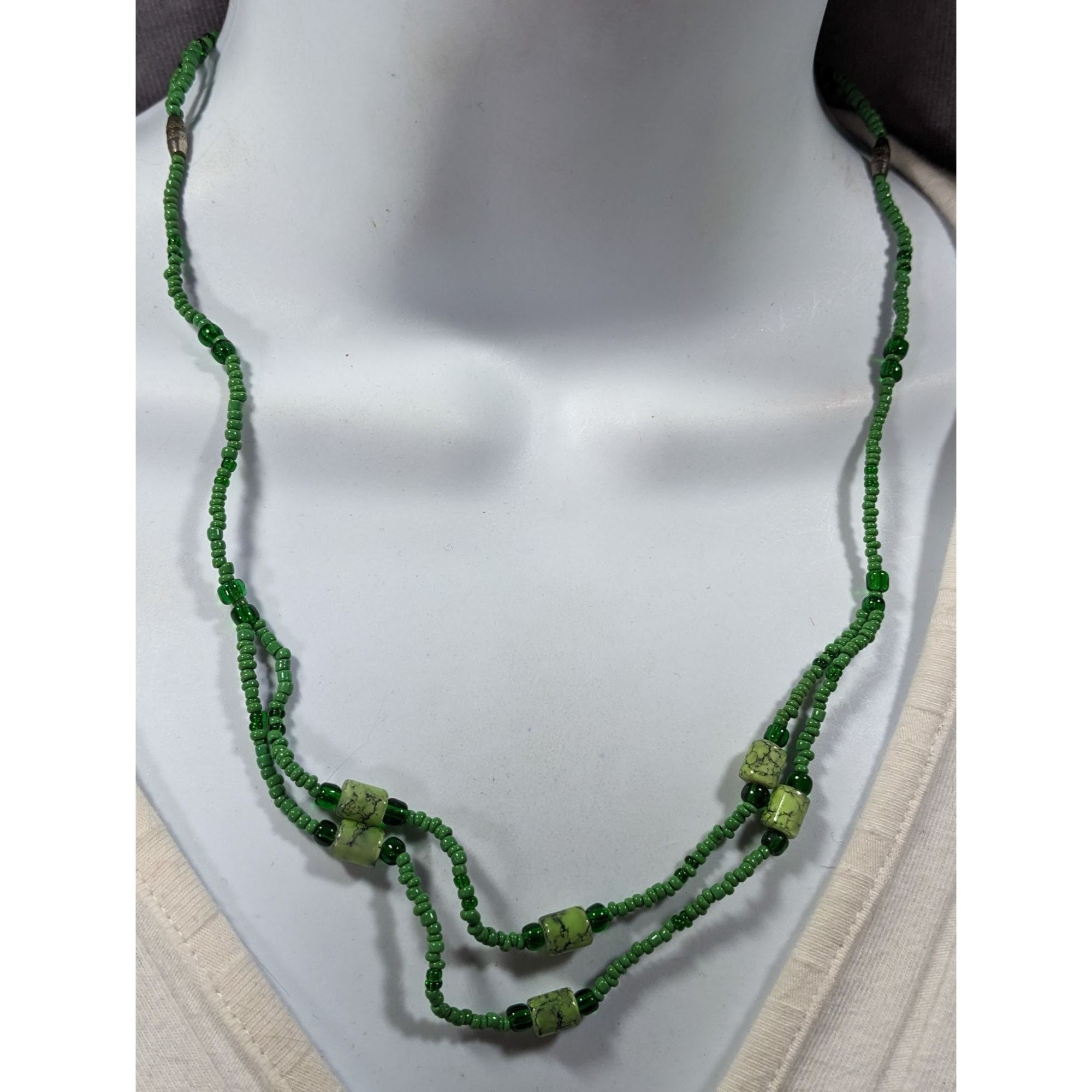 Other Abstract Green Glass And Stone Versatile Necklace Size ONE SIZE - 6 Thumbnail