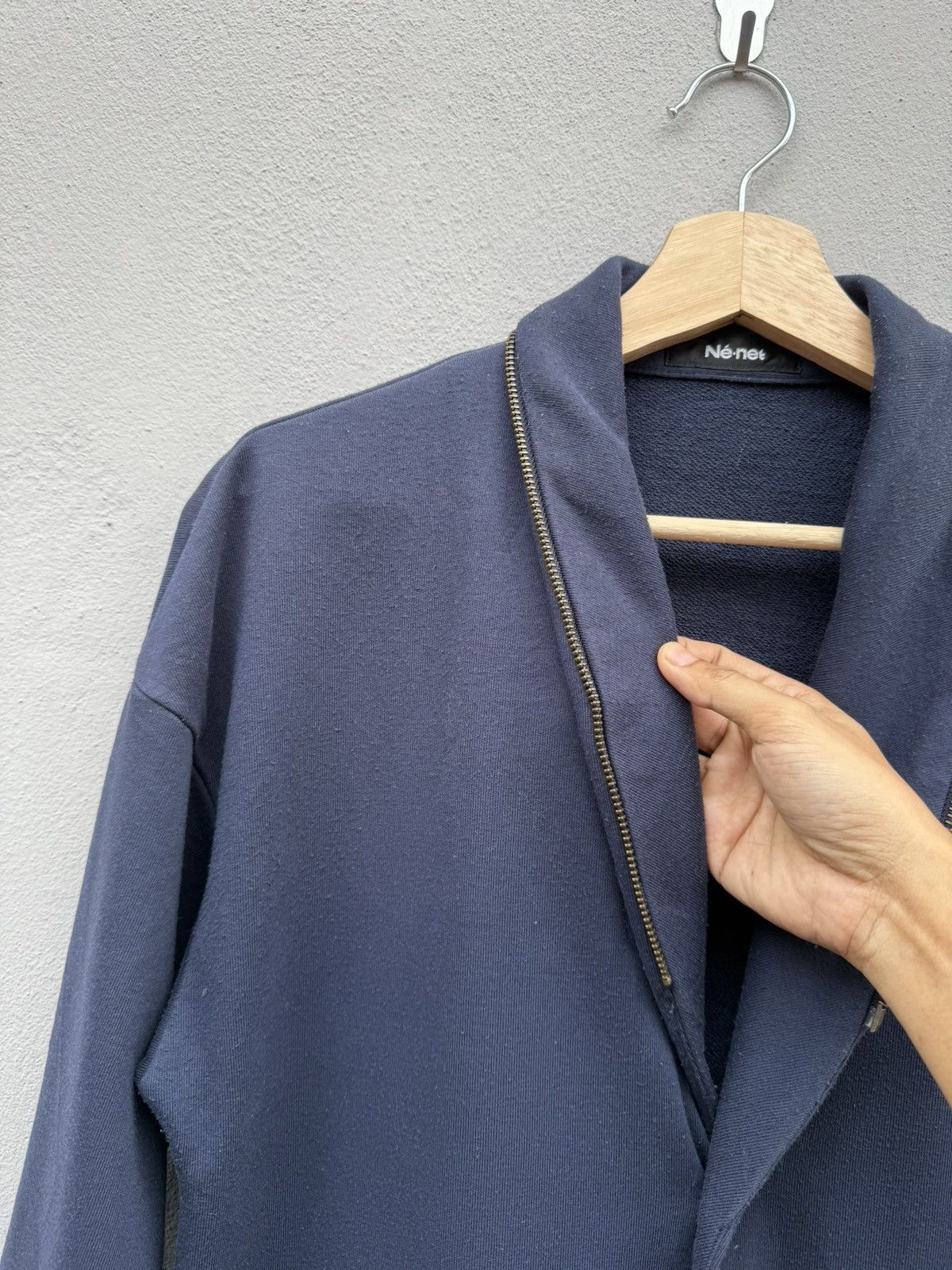 Issey Miyake × Ne-Net × Tsumori Chisato Né-net by ISSEY MIYAKE Zipped Shawl Collar Jacket Size US M / EU 48-50 / 2 - 4 Thumbnail