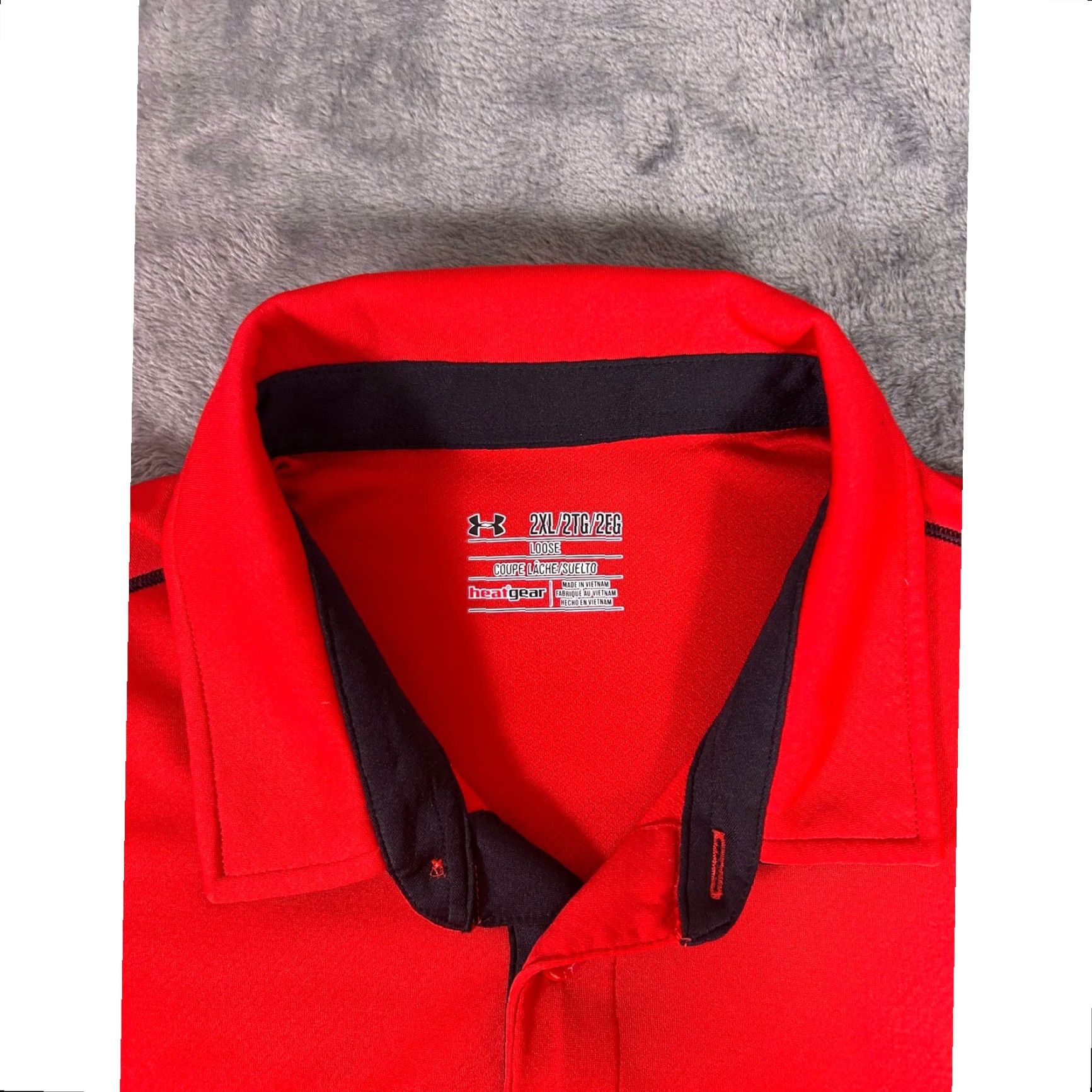 Under Armour Under Armour Polo Shirt Men 2XL Red Heatgear Golf Short Sleeve Polo ESPN? - (Wait) Size US XXL / EU 58 / 5 - 4 Thumbnail