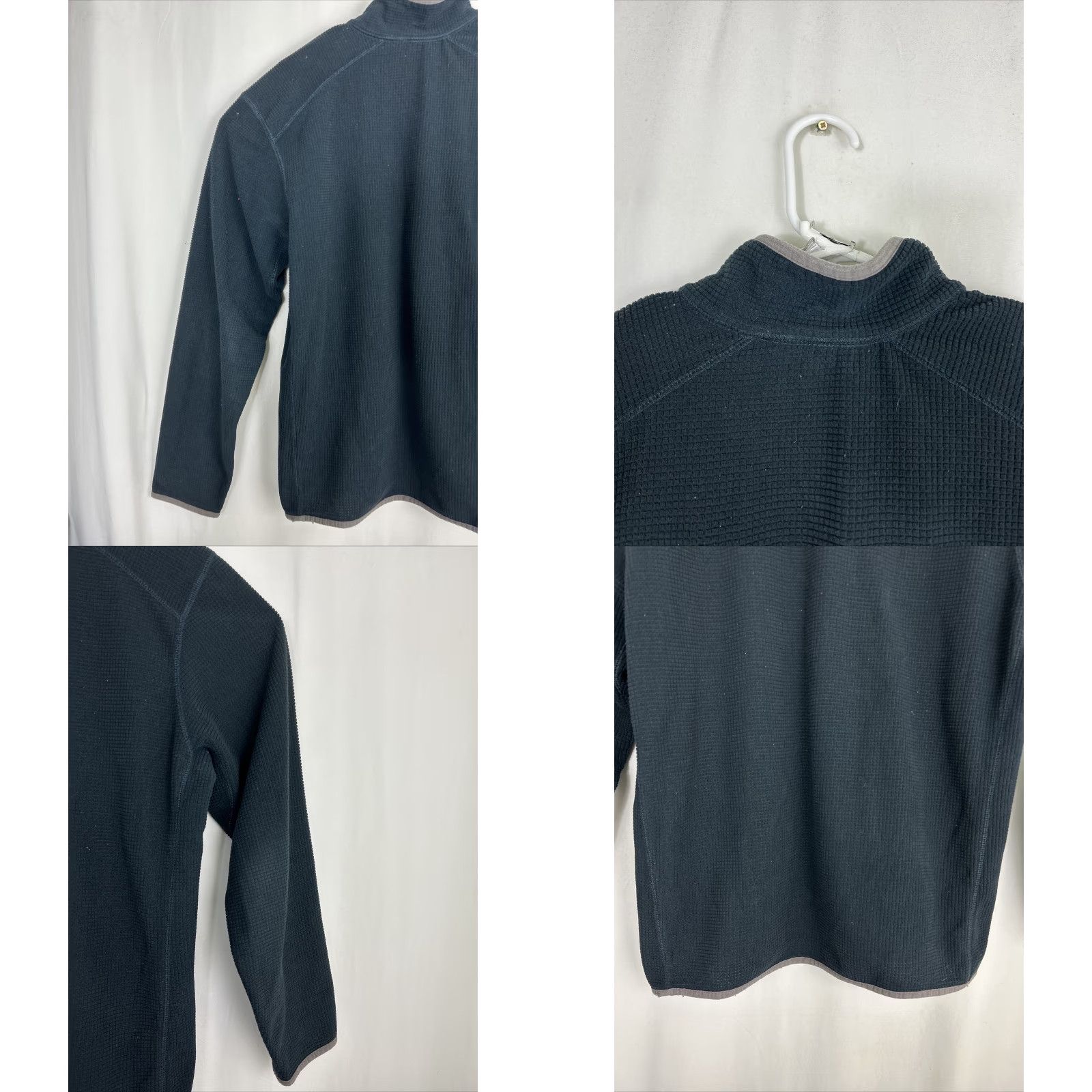 Eddie Bauer Eddie Bauer Pullover Sweater L Navy Blue 1/4 Waffle Polyester Mens L Size US L / EU 52-54 / 3 - 9 Thumbnail