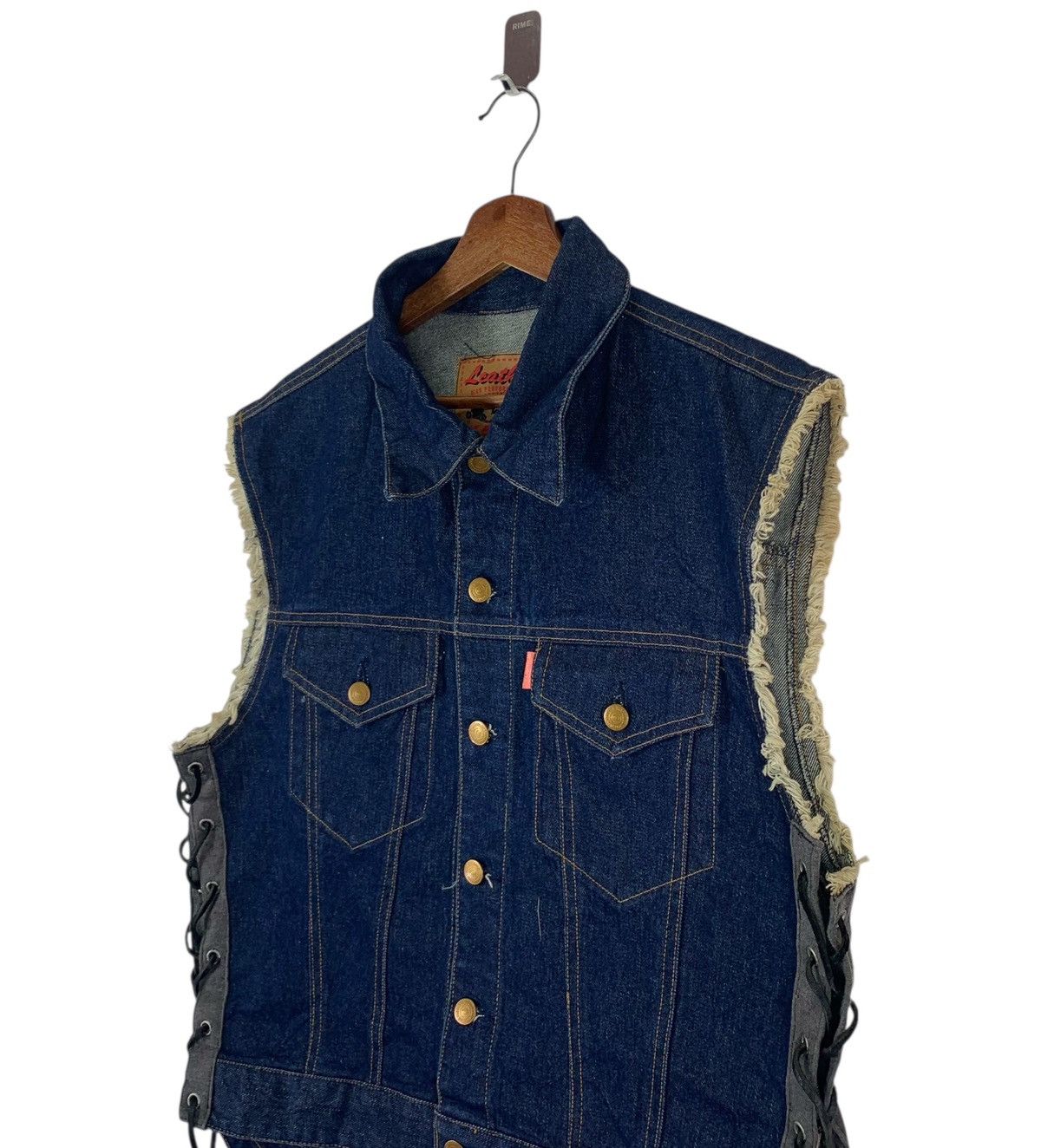 Kadoya VINTAGE KADOYA DENIM SLEEVELESS JACKET Size US L / EU 52-54 / 3 - 3 Thumbnail
