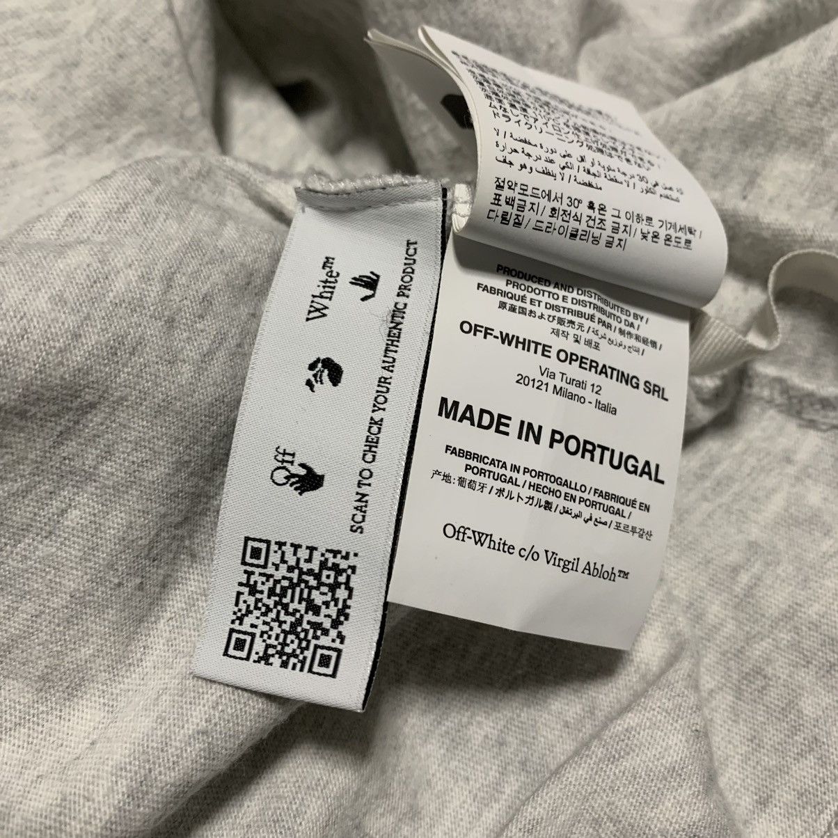 Off-White Off White Medium Hand Logo Grey Tee Virgil Abloh Size US M / EU 48-50 / 2 - 8 Thumbnail