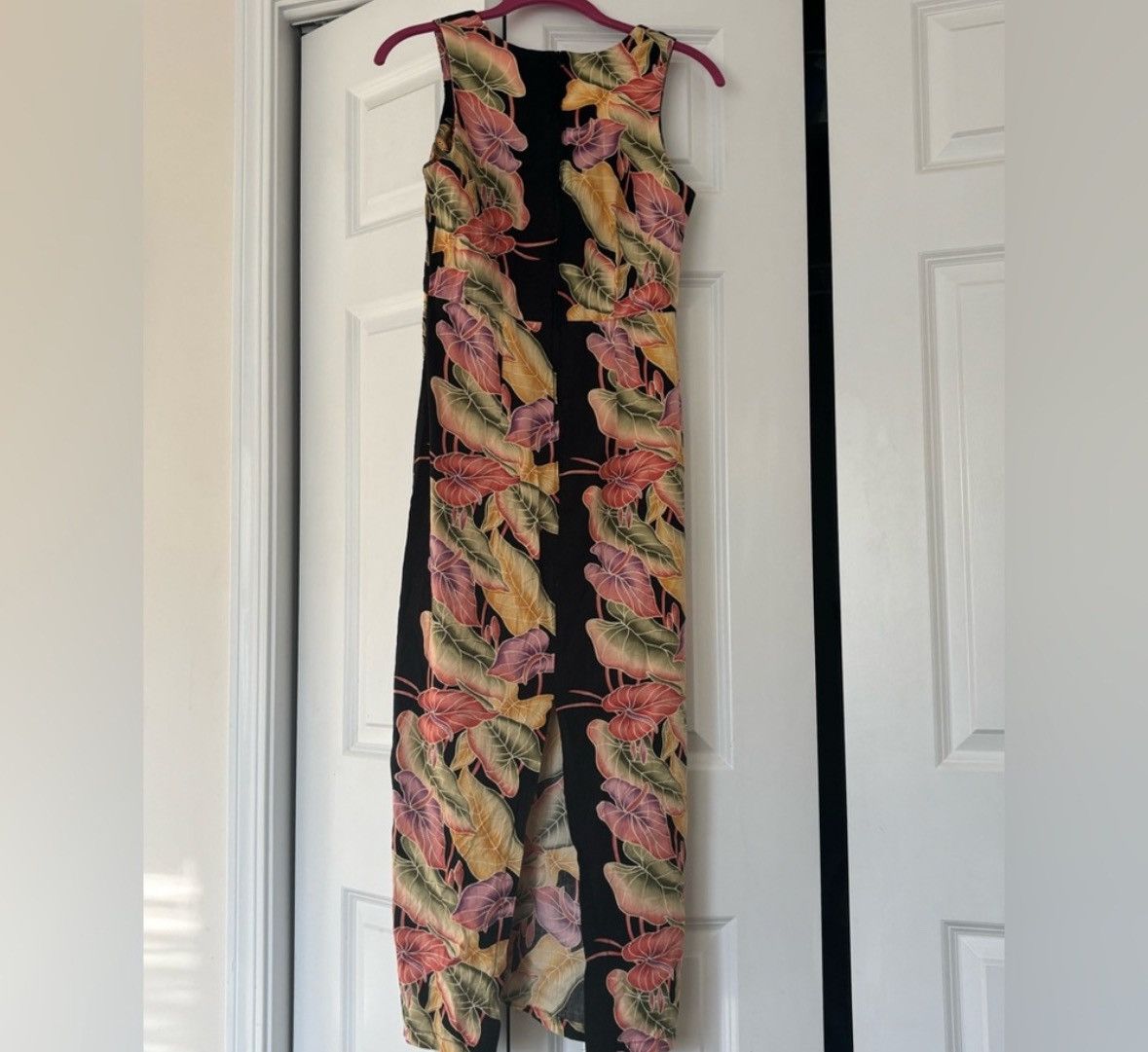 Vintage Vintage Long 90s Floral Slip Dress Black Small Rare Size S / US 4 / IT 40 - 5 Thumbnail