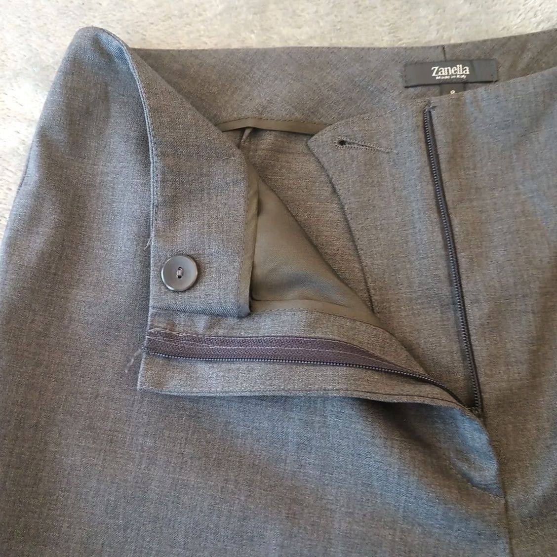 Zanella Zanella Dress Pants Womens Size 8 Gray Wool Blend Stretch 30x30 High Rise Italy Size 30" / US 8 / IT 44 - 4 Thumbnail