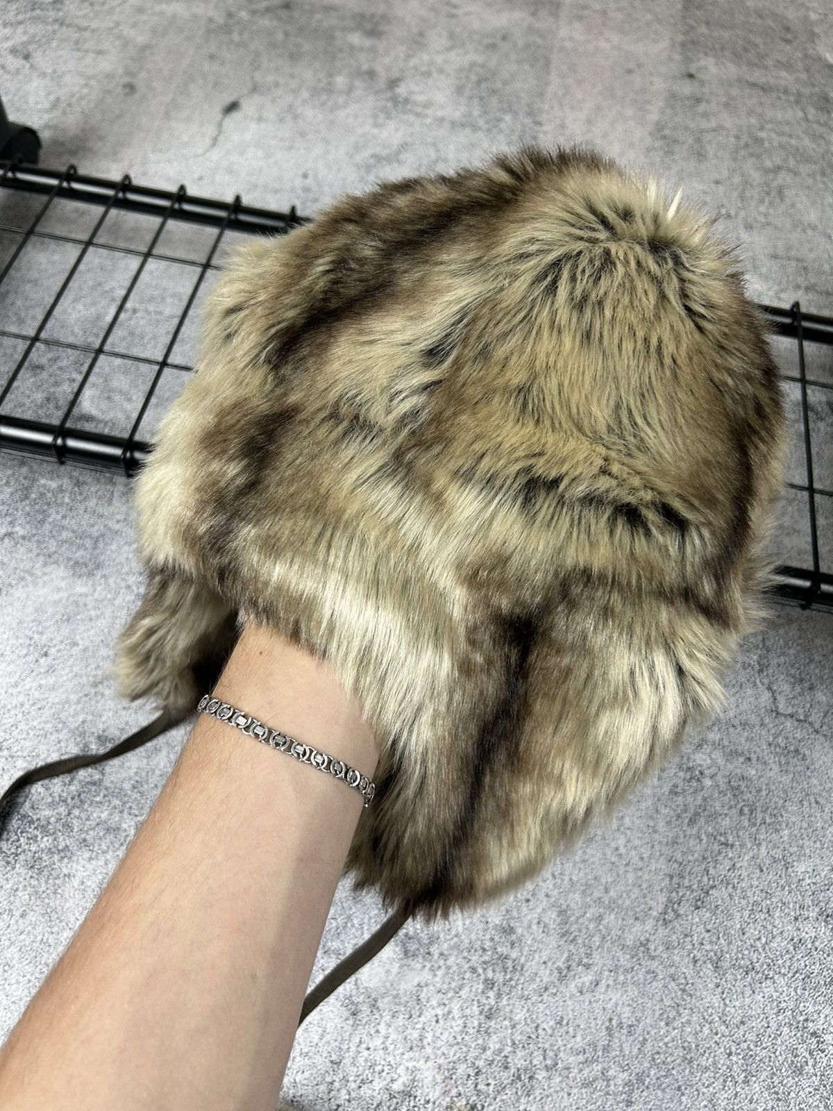 Vintage Ushanka Trapper Hat Furry Mohair Fuzzy Fur Hat Y2K Size ONE SIZE - 6 Thumbnail