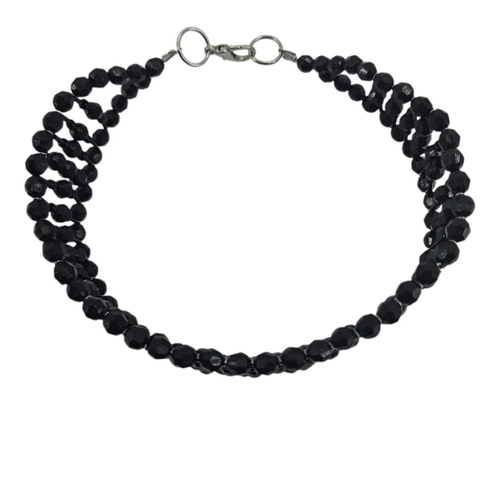 The Unbranded Brand Handmade Black Beaded Choker Size ONE SIZE - 3 Thumbnail
