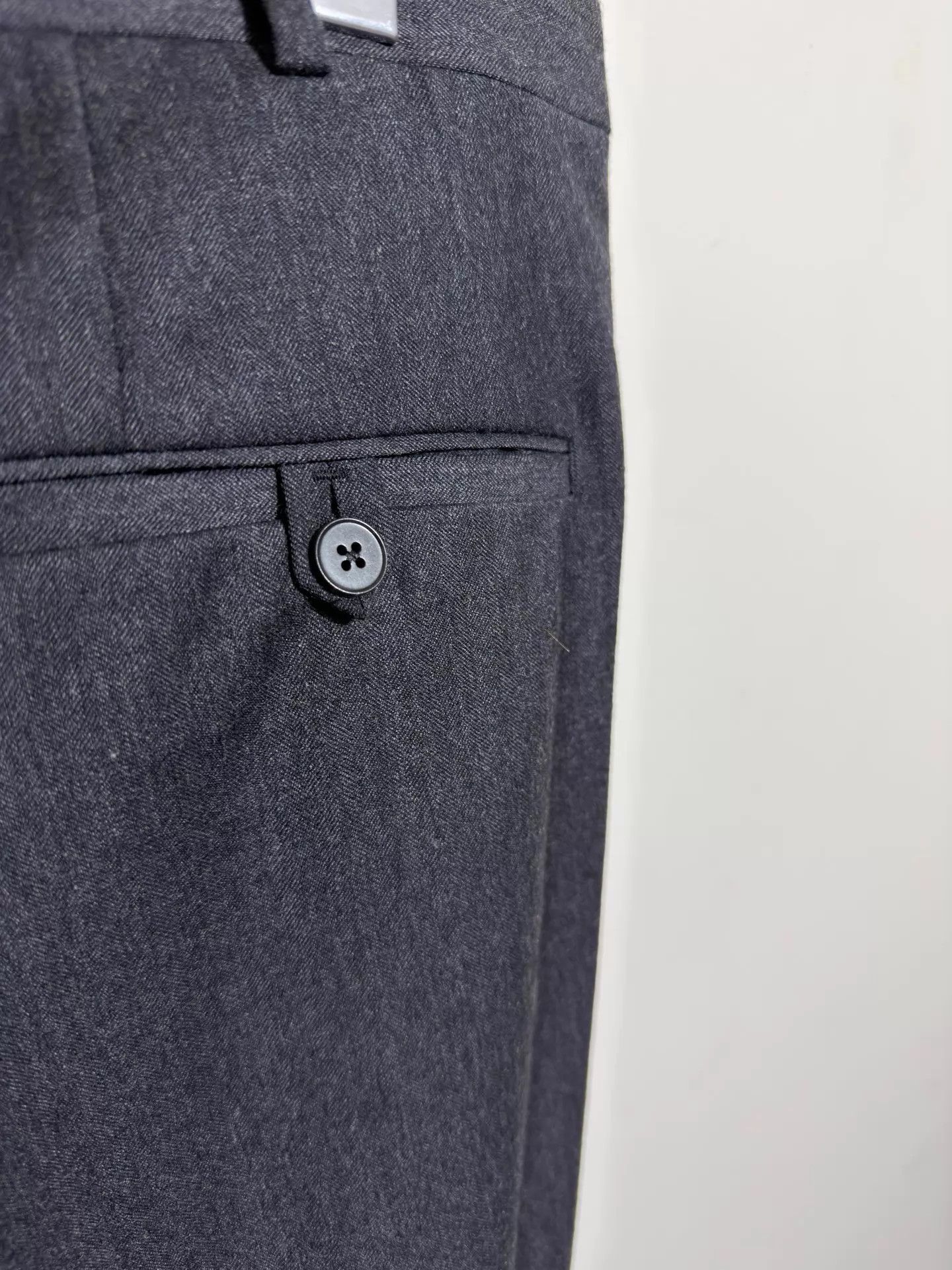 Dolce & Gabbana Dolce&Gabbana Slim Fit Herringbone Wool Trousers 52 Size US 36 / EU 52 - 5 Thumbnail