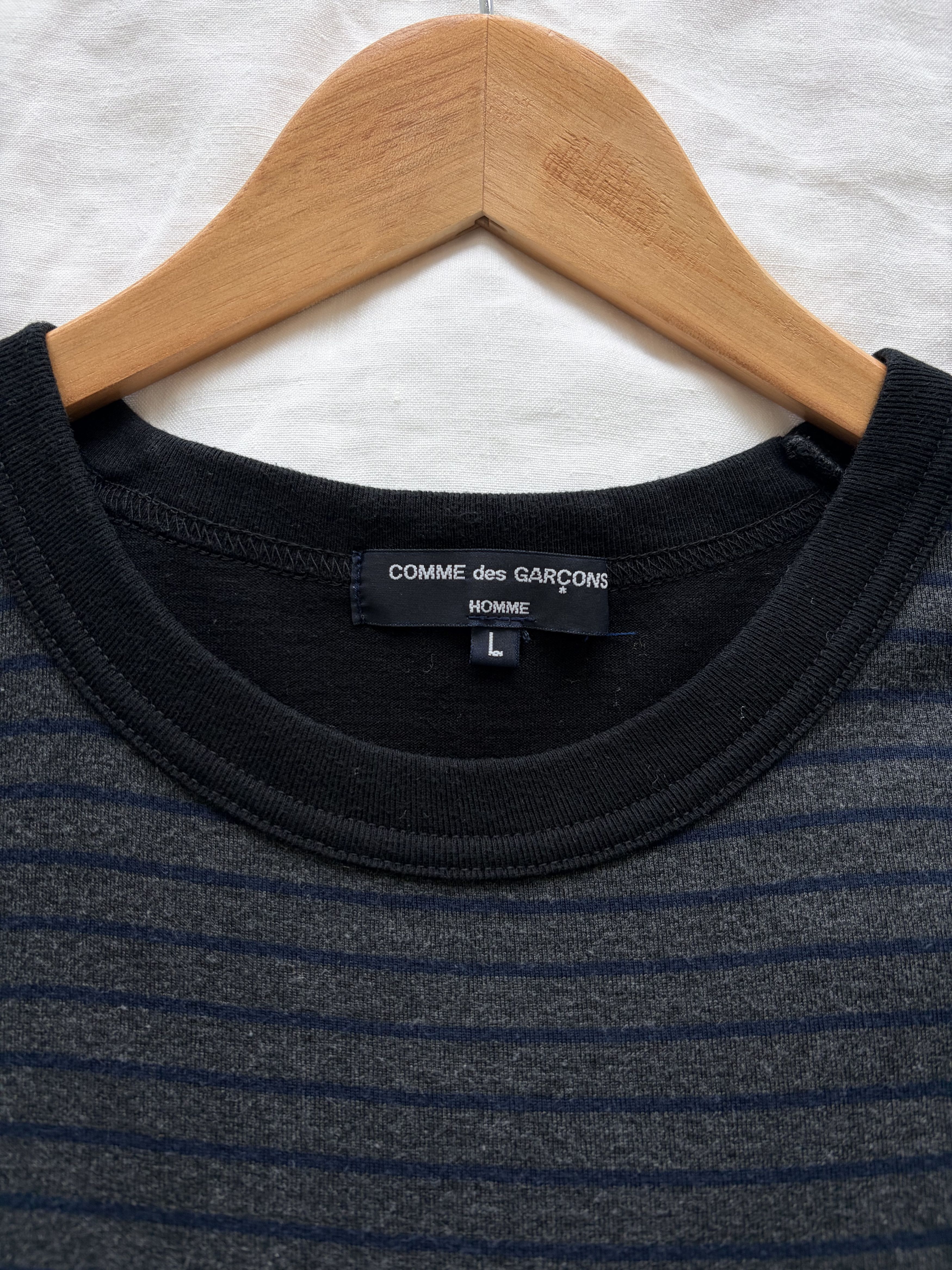 Comme des Garcons Homme Comme des Garçons Homme striped panelled T-shirt Size L Size US L / EU 52-54 / 3 - 2 Thumbnail