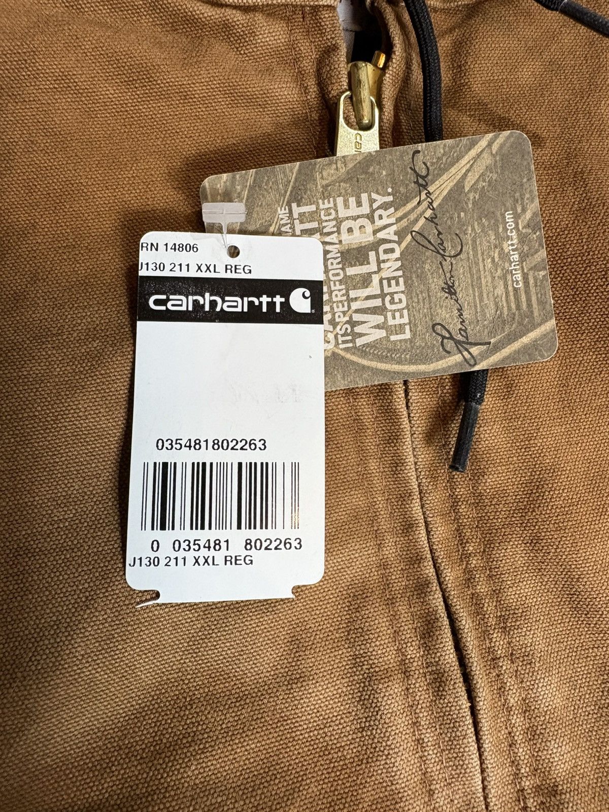 Carhartt Carhartt Jacket Brown J130-211 MADE IN Mexico Men Size 2XL Size US XXL / EU 58 / 5 - 3 Thumbnail