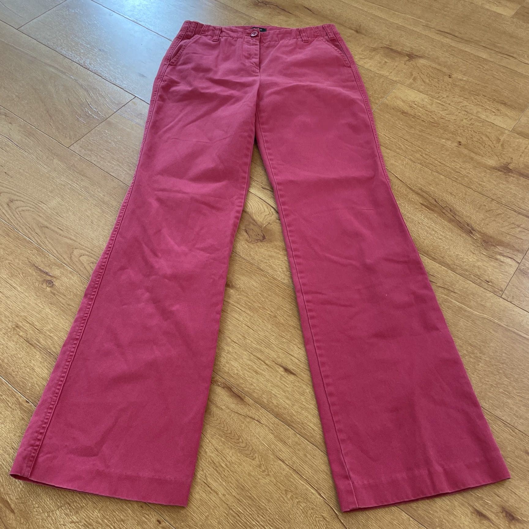 J.Crew VINTAGE J.CREW Chino Pants Wide-Leg Boot Cut Pink Sz 2 Original Fit Classic Womens Size 26" / US 2 / IT 38 - 2 Thumbnail