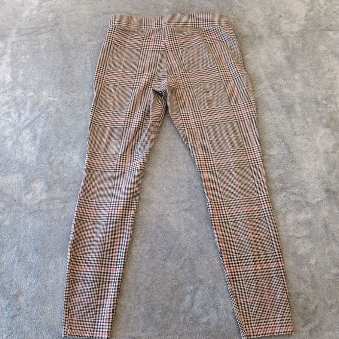 Old Navy Old Navy Stevie Legging Ankle Pants Womens Medium Brown Pink Plaid Pull On Size 32" / US 10 / IT 46 - 2 Thumbnail