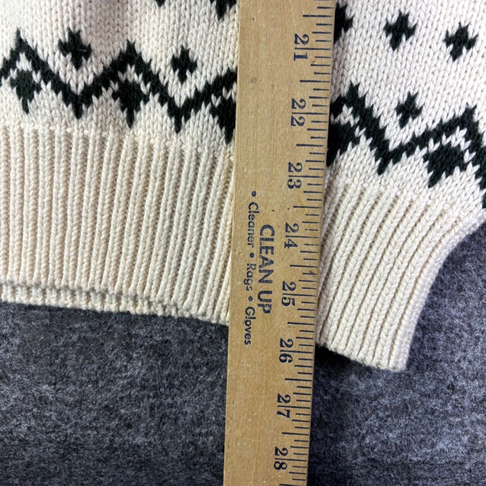 Harmony VINTAGE Lake Harmony Rowing Club Fair Isle Sweater Cream Navy Green Burgundy Size Large Men Crew Neck Knit Sweat er Pullover Winter Fall Size US L / EU 52-54 / 3 - 4 Thumbnail