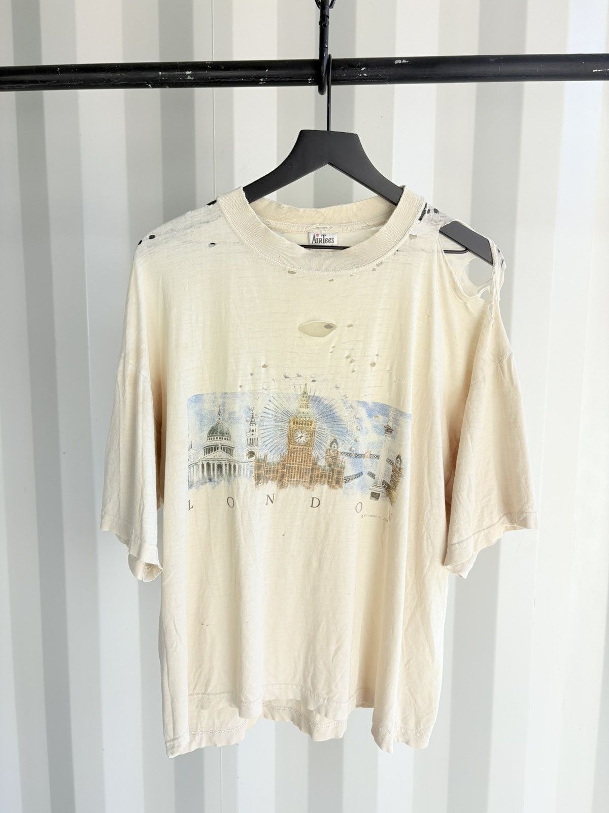 Thrashed London Faded Shirt Distressed Grunge Band