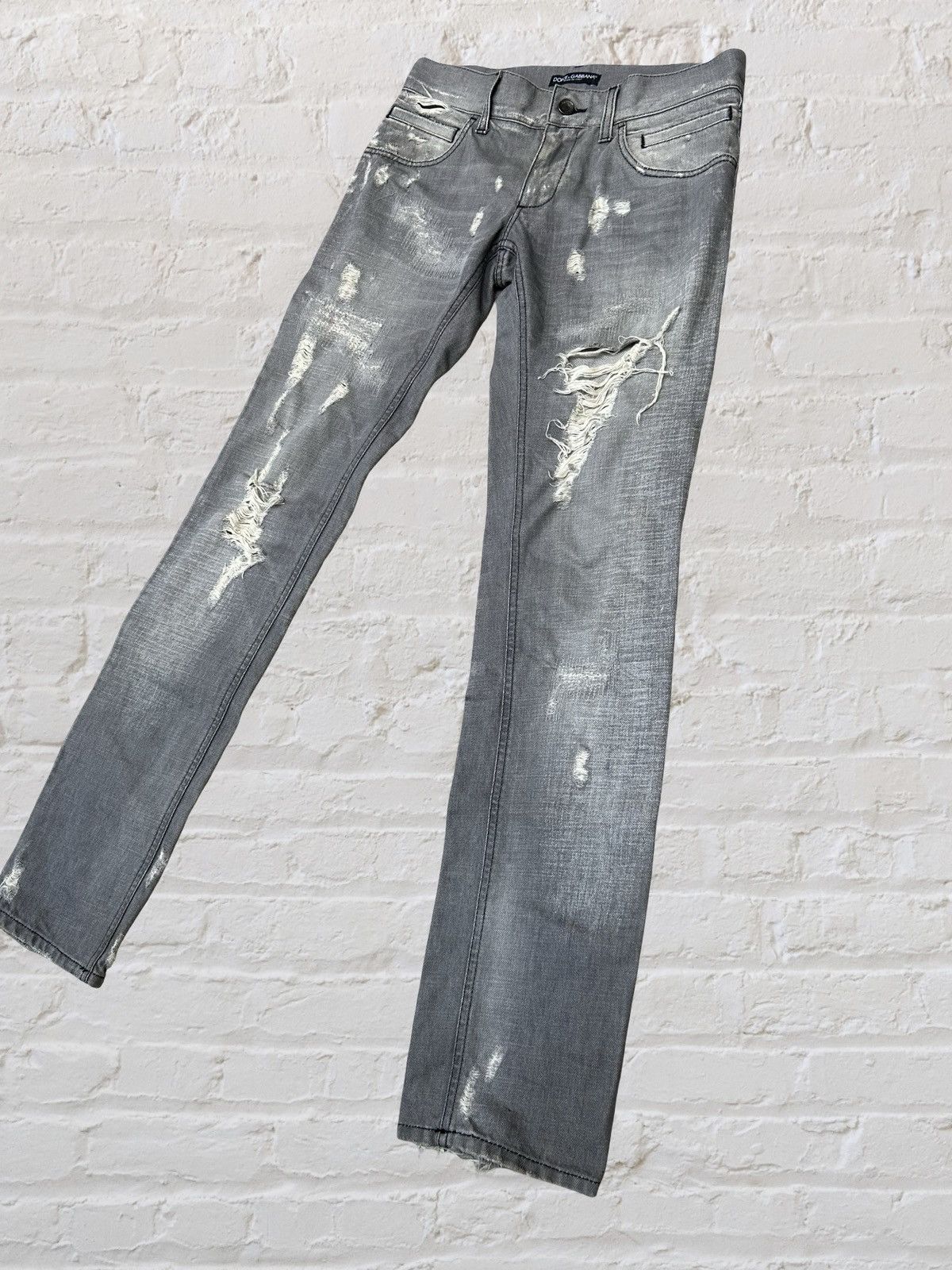Dolce & Gabbana DOLCE & GABBANA Distressed Crash Denim Pants 44 Size US 44 / EU 60 - 3 Thumbnail