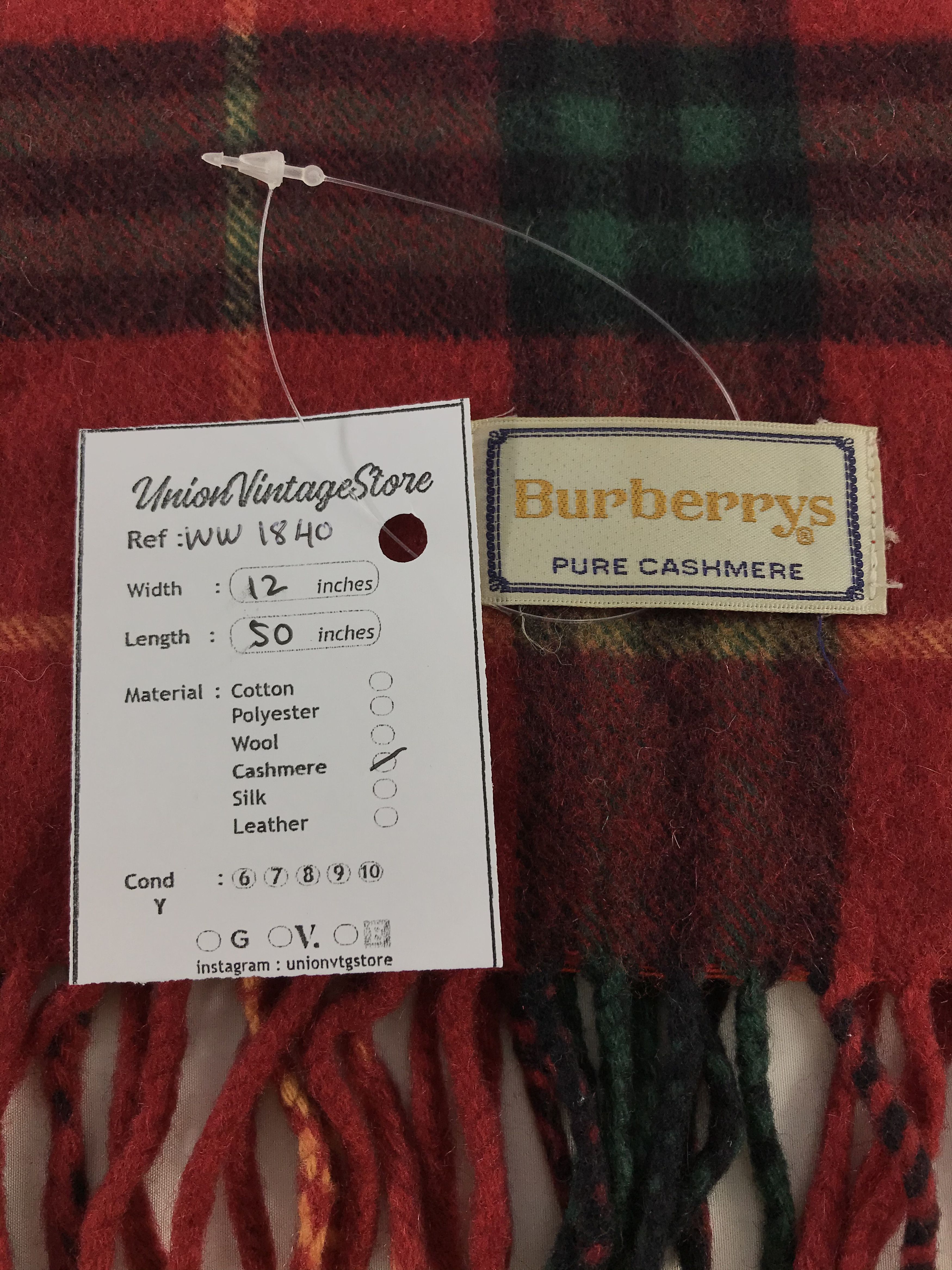 Burberry × Vintage Burberry Scarf / Muffler / Neckwear - WW1840 Size ONE SIZE - 4 Thumbnail