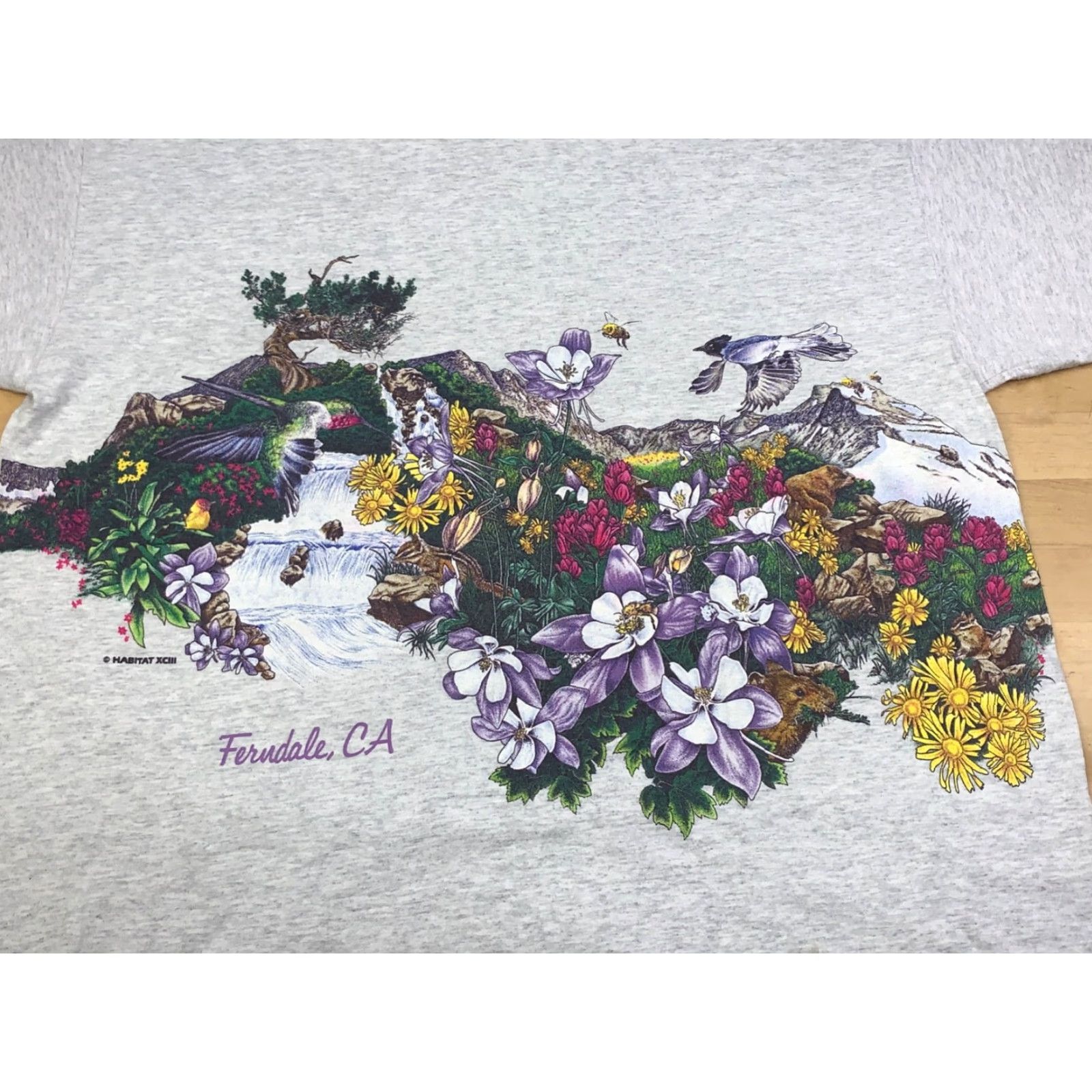 Doublet VINTAGE Signal Nature Shirt XL Gray 90s Unisex Adults Short Sleeve Crew Neck Graphic Print T-Shirt Size US XL / EU 56 / 4 - 5 Thumbnail