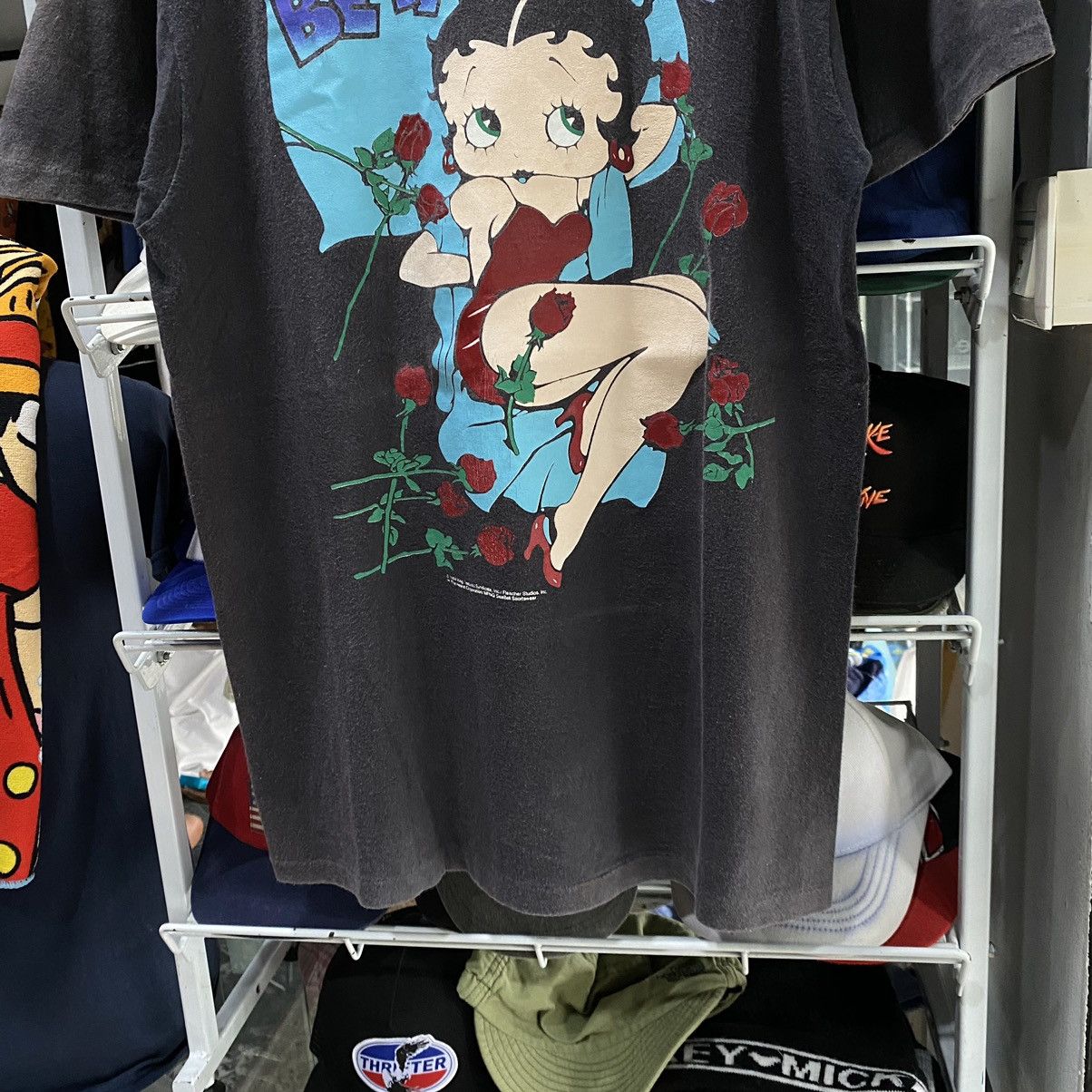 Cartoon Network Vintage Betty Boop Navy Blue Sun Faded Men Shirt Sz M Size US M / EU 48-50 / 2 - 4 Thumbnail