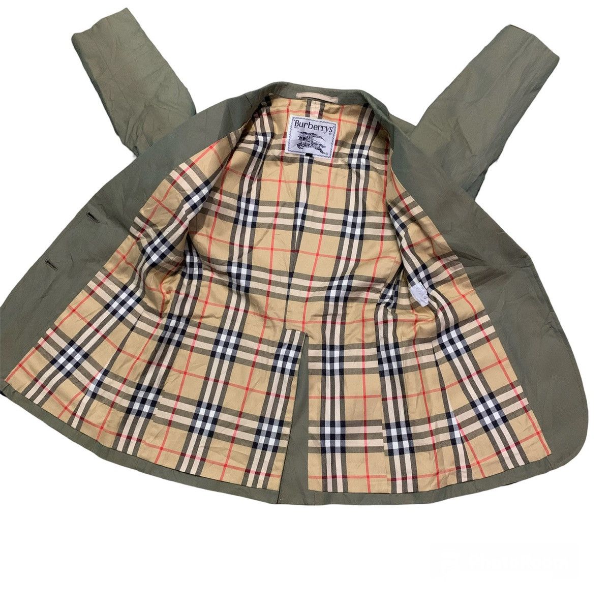Burberry × Designer × Vintage Vintage Burberrys Trench Coat Indigo Two Tones Colourways Size US S / EU 44-46 / 1 - 3 Thumbnail